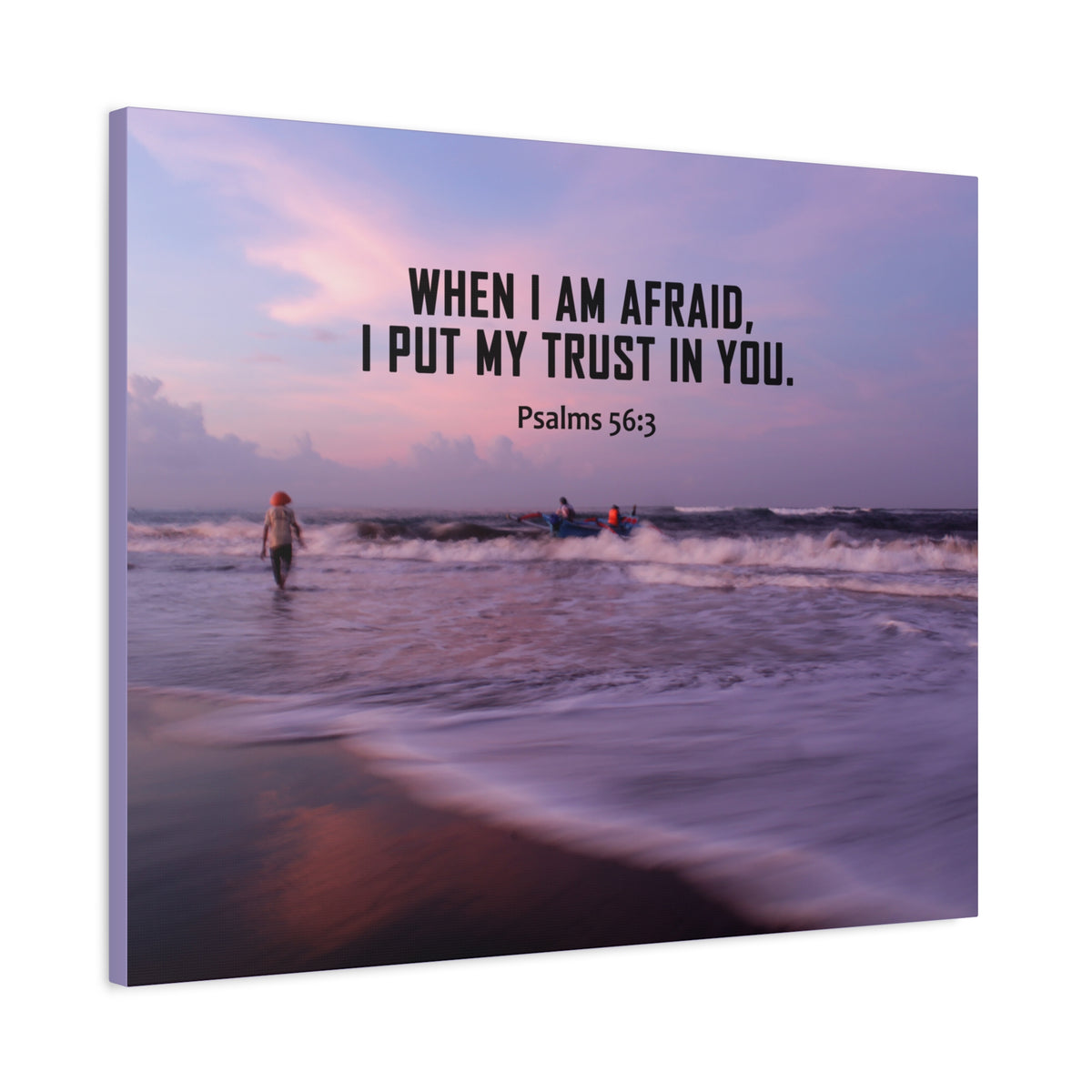Scripture Canvas My Trust In You Psalm 56:3 Christian Wall Art Bible Verse Print Ready to Hang-Express Your Love Gifts