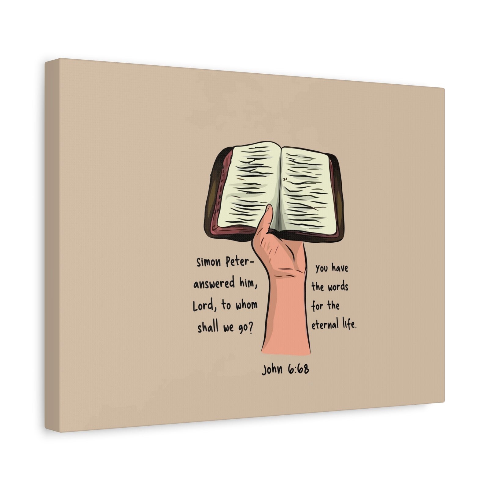 Scripture Walls Lord To Whom Shall We Go John 6:68 Bible Verse Canvas Christian Wall Art Ready To Hang