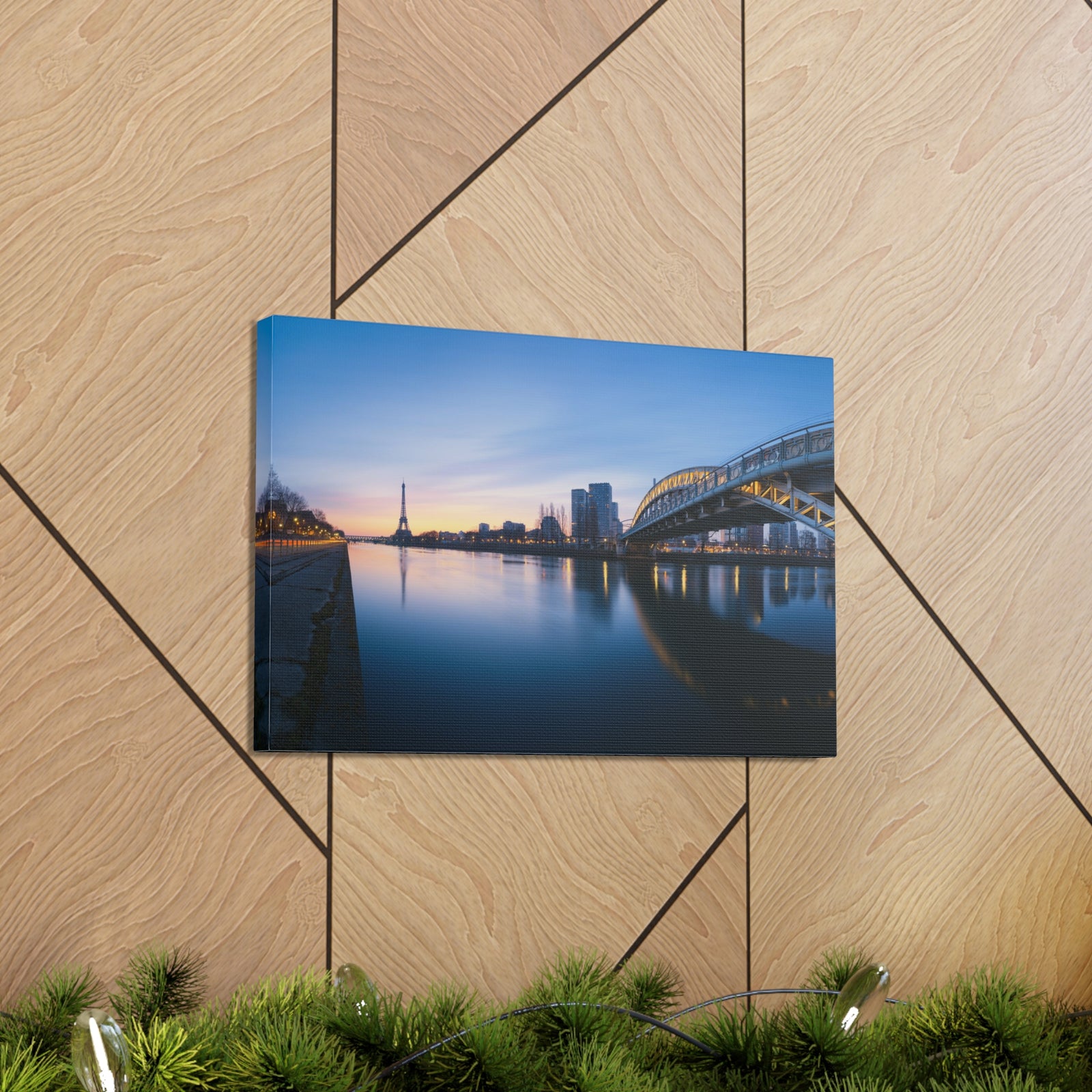 Paris Night Skyline Canvas Artwork High-Quality Breathtaking Stunning Cityscape for Home Decor Ready to Hang-Express Your Love Gifts