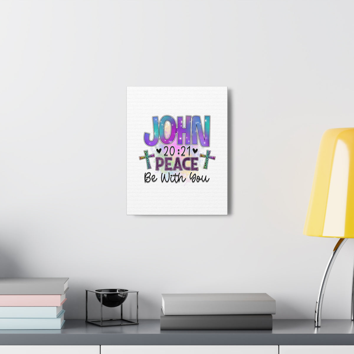 Scripture Walls John 20:21 Peace Be With You Bible Verse Canvas Christian Wall Art Ready to Hang Unframed-Express Your Love Gifts
