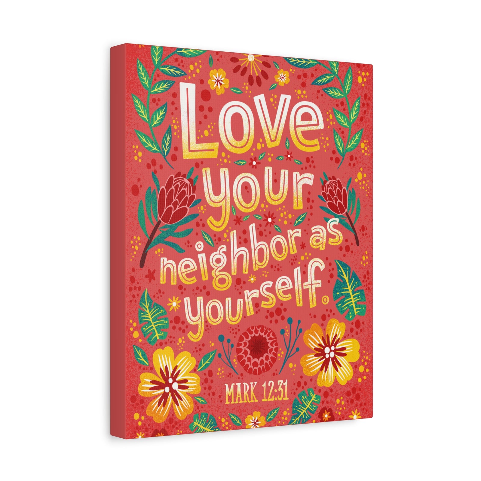Scripture Walls Love Your Neighbor Mark 12:31 Bible Verse Canvas Christian Wall Art Ready to Hang