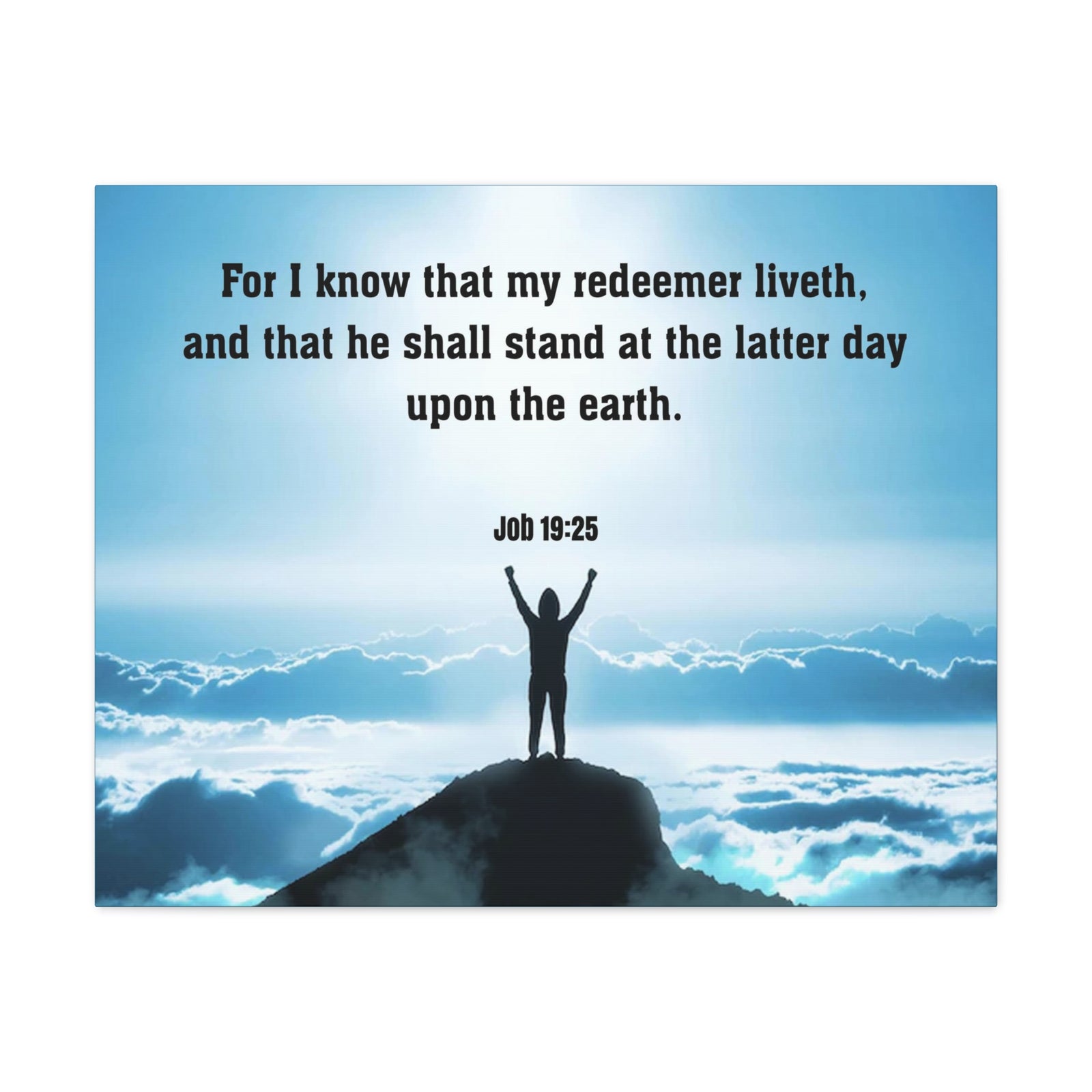 Scripture Walls For I Know Job 19:25 Christian Wall Art Print Ready to Hang Unframed-Express Your Love Gifts