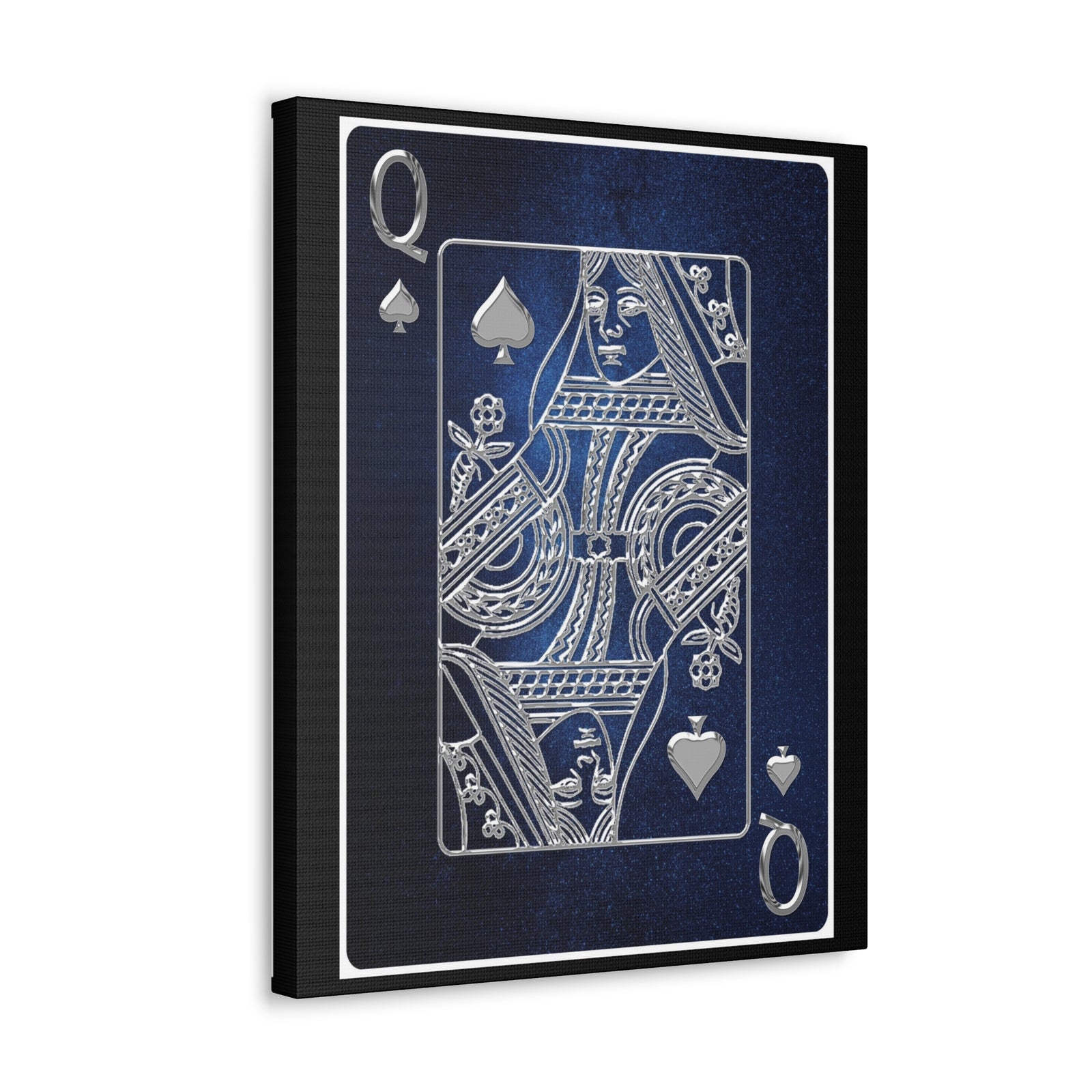 Queen Of Spades Space Background Playing Card Canvas Wall Art for Home Decor Ready-to-Hang-Express Your Love Gifts
