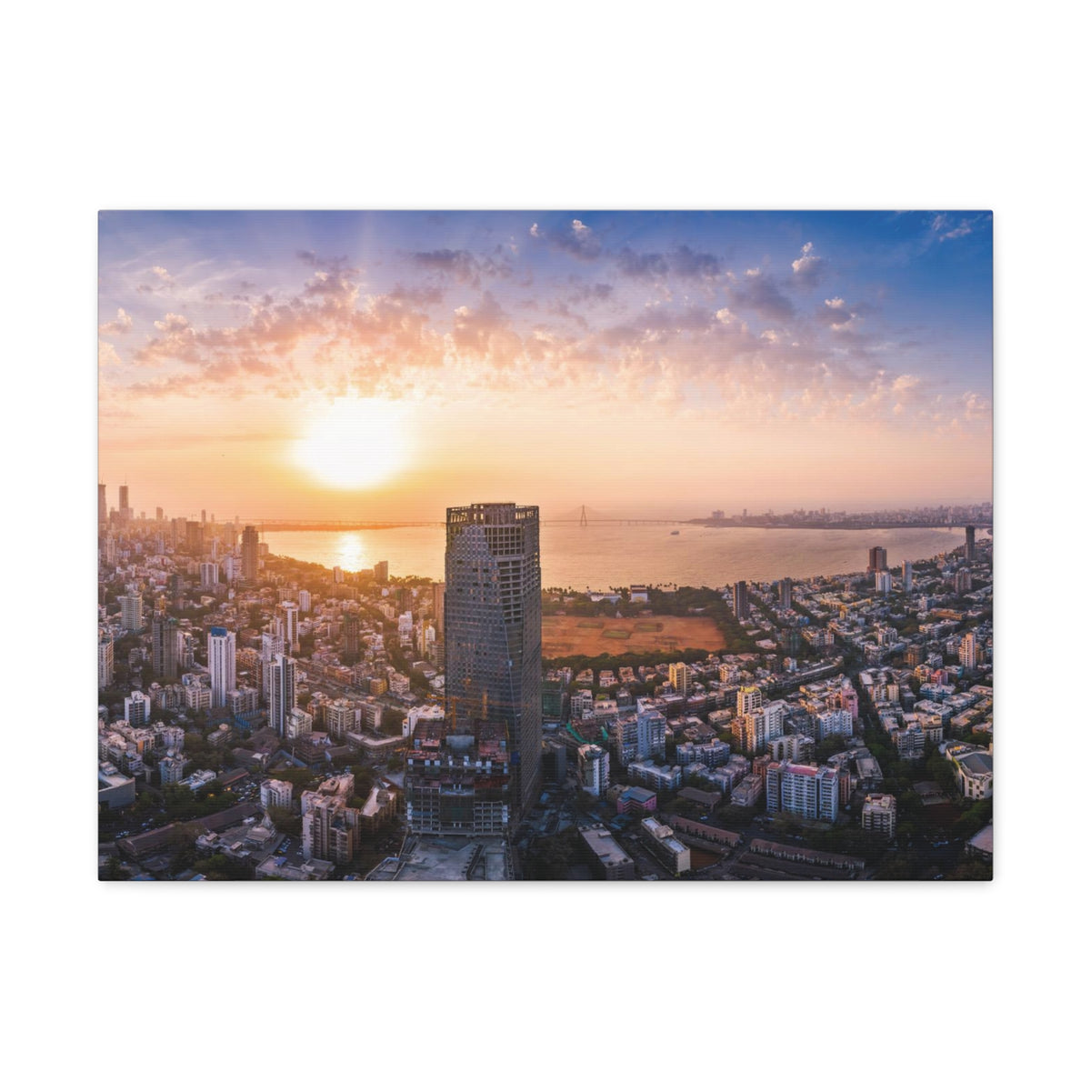 Mumbai Daytime Skyline Canvas Artwork High-Quality Breathtaking Stunning Cityscape for Home Decor Ready to Hang-Express Your Love Gifts