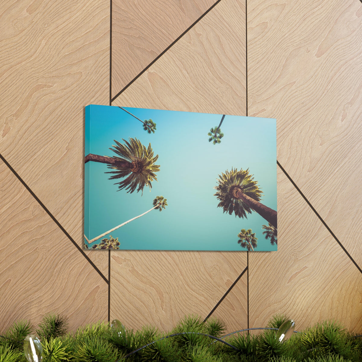Los Angeles Palm Trees Modern Multicolor Scenic Nature Photography Canvas Home Office Decor Ready to Hang-Express Your Love Gifts
