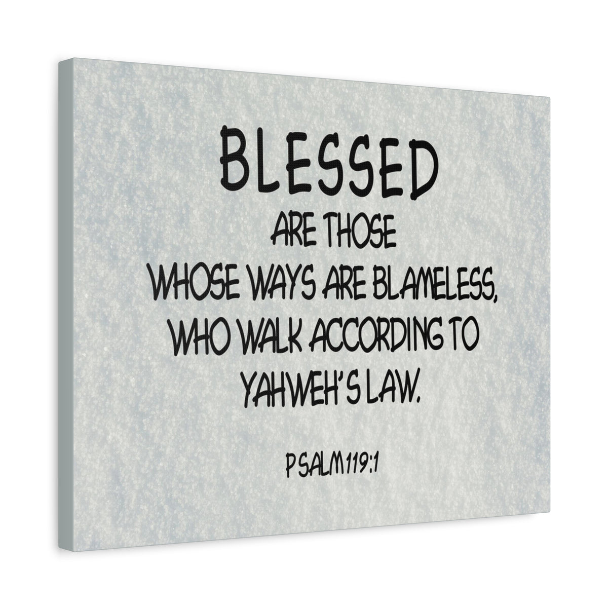 Bible Verse Canvas Yahweh's Law Psalm 119:1 Scripture Wall Art Christian Home Decor-Express Your Love Gifts