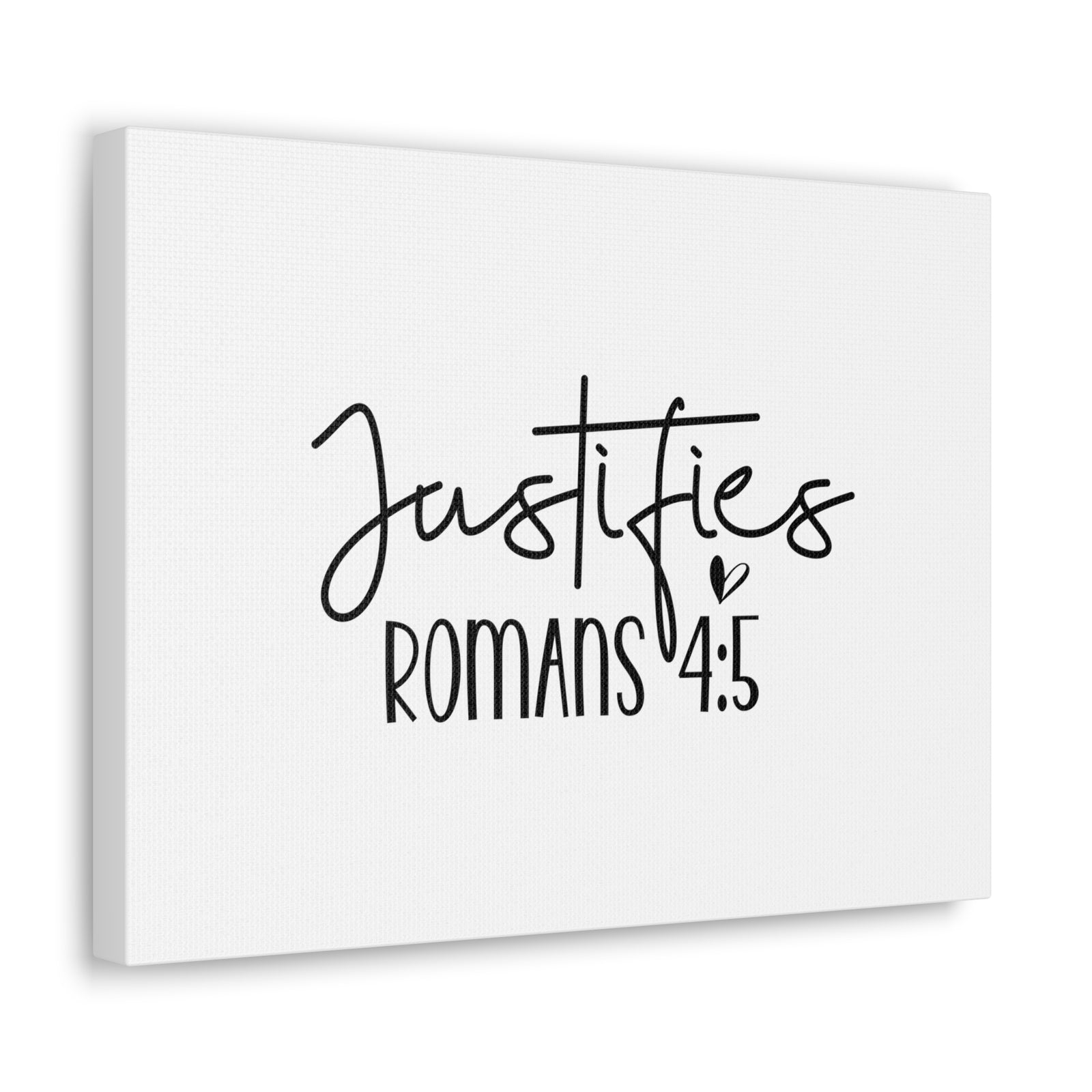 Romans 4:5 Romans 4:5 Justifies Bible Verse Canvas Christian Wall Art Ready to Hang Unframed-Express Your Love Gifts