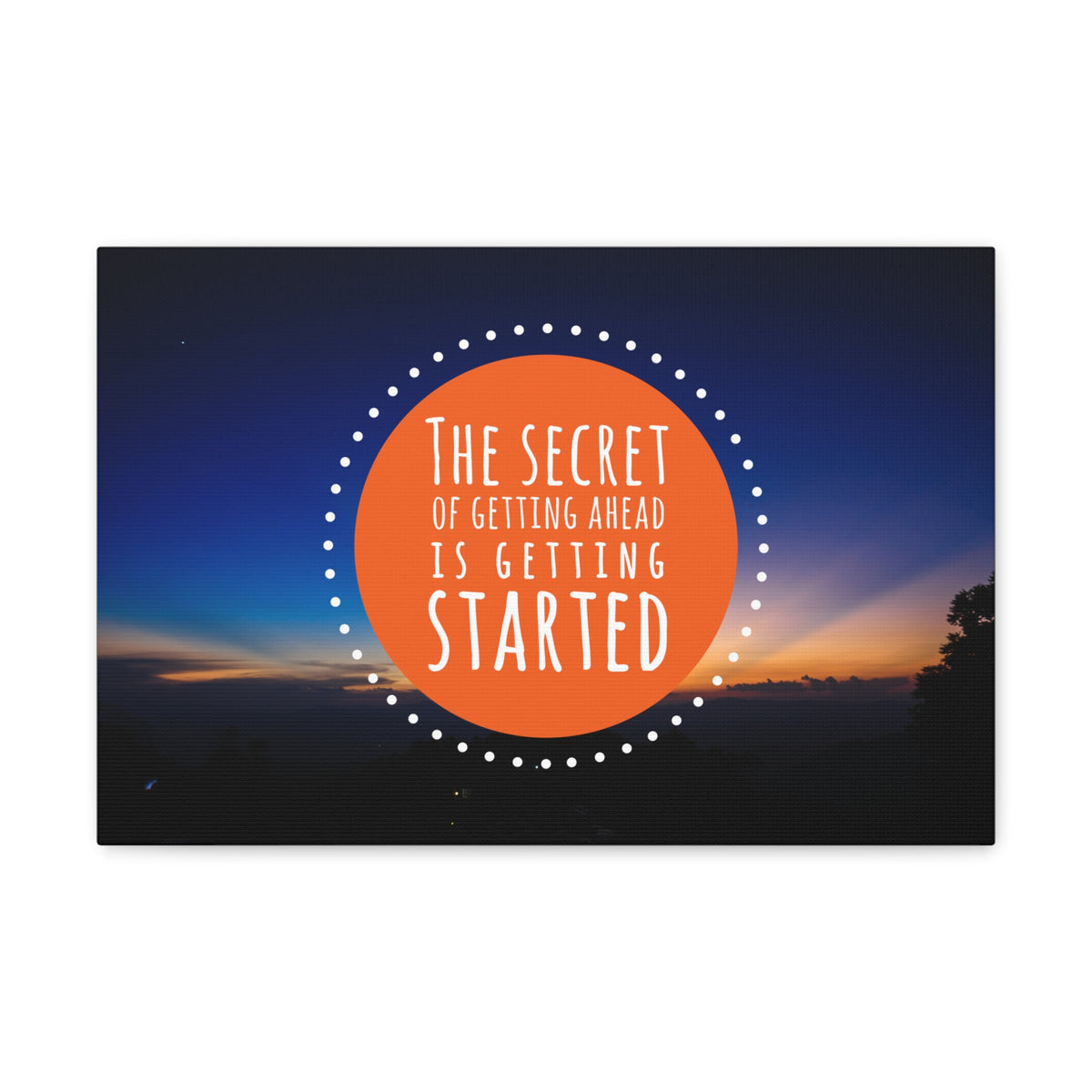 Inspirational Wall Art Secret Of Getting Ahead Motivation Wall Decor for Home Office Gym Inspiring Success Quote Print Ready to Hang-Express Your Love Gifts