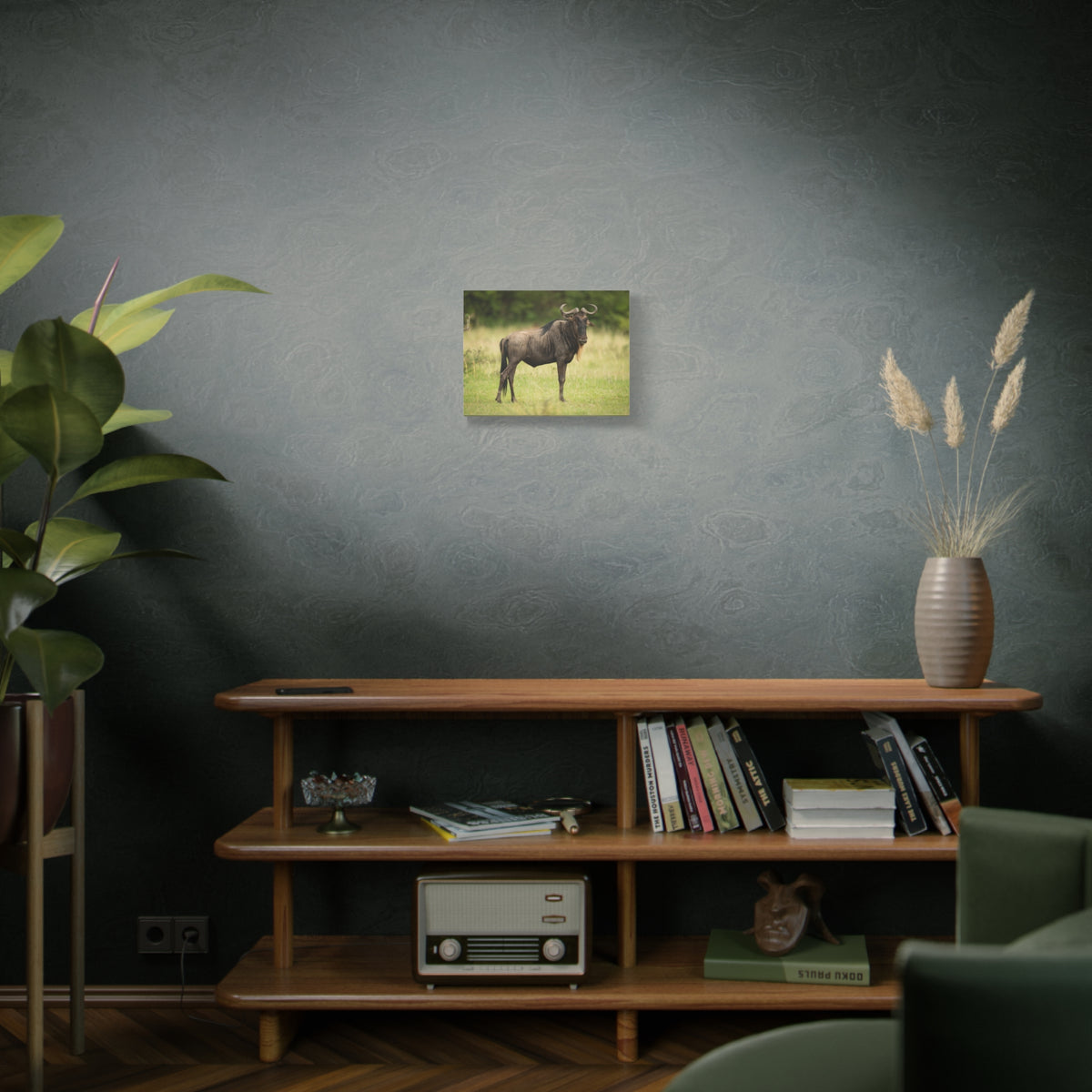 Funny Wildebeest Silly Wildebeest Scene Outdoor Wall Art Ready to Hang-Express Your Love Gifts