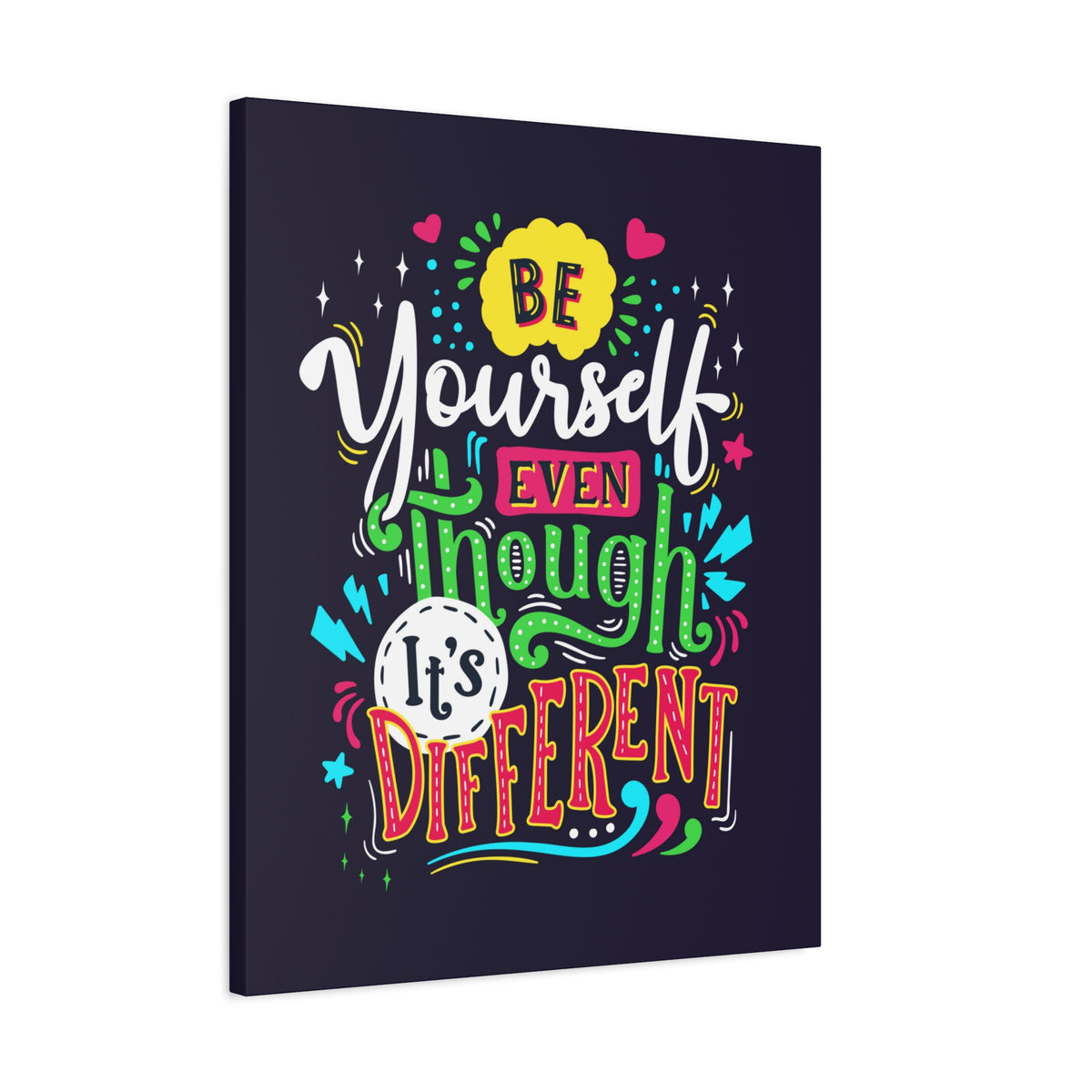 Inspirational Quote Canvas Be Yourself Wall Art Motivational Motto Inspiring Prints Artwork Decor Ready to Hang-Express Your Love Gifts