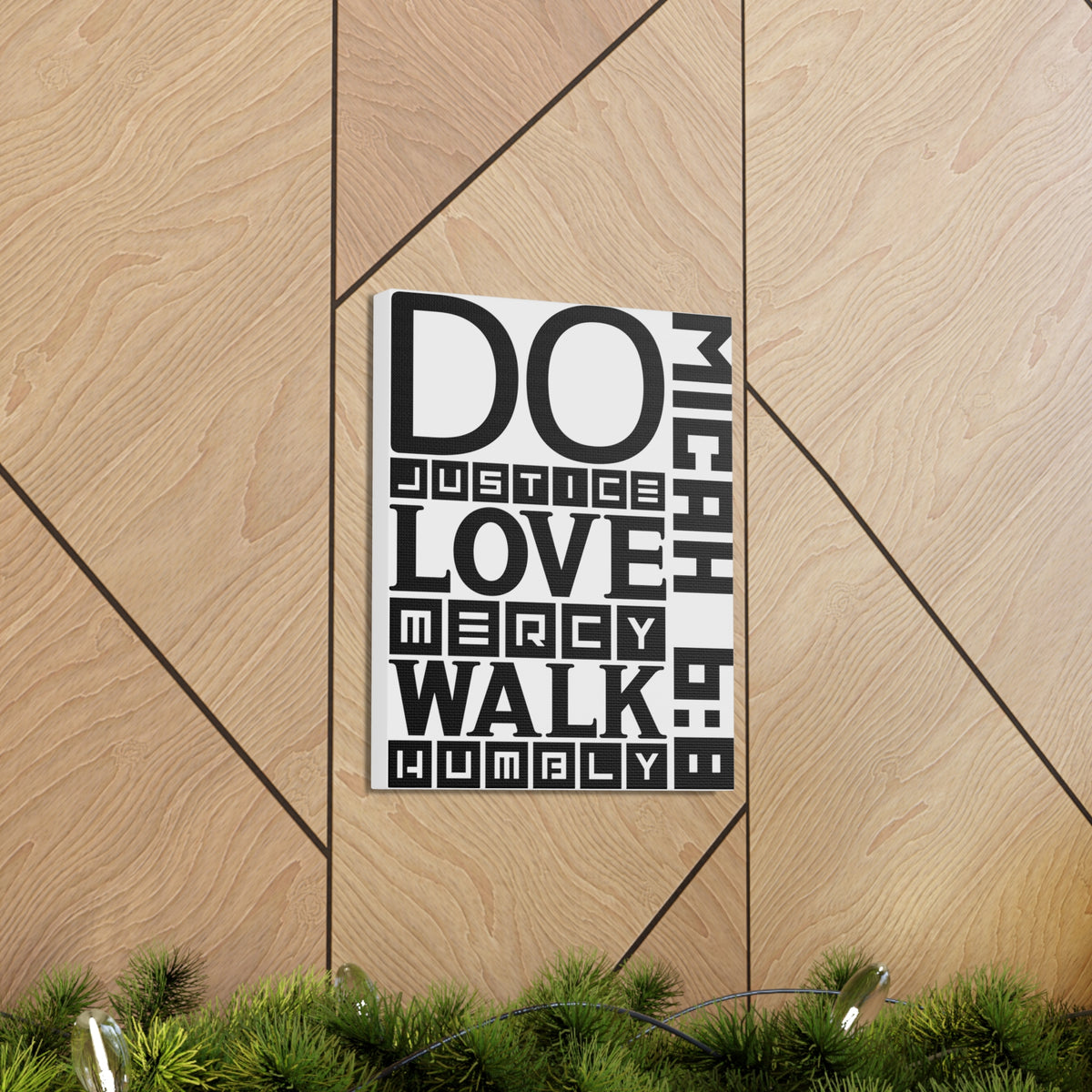 Scripture Walls Micah 6:8 DO Justice Bible Verse Canvas Christian Wall Art Ready to Hang Unframed-Express Your Love Gifts