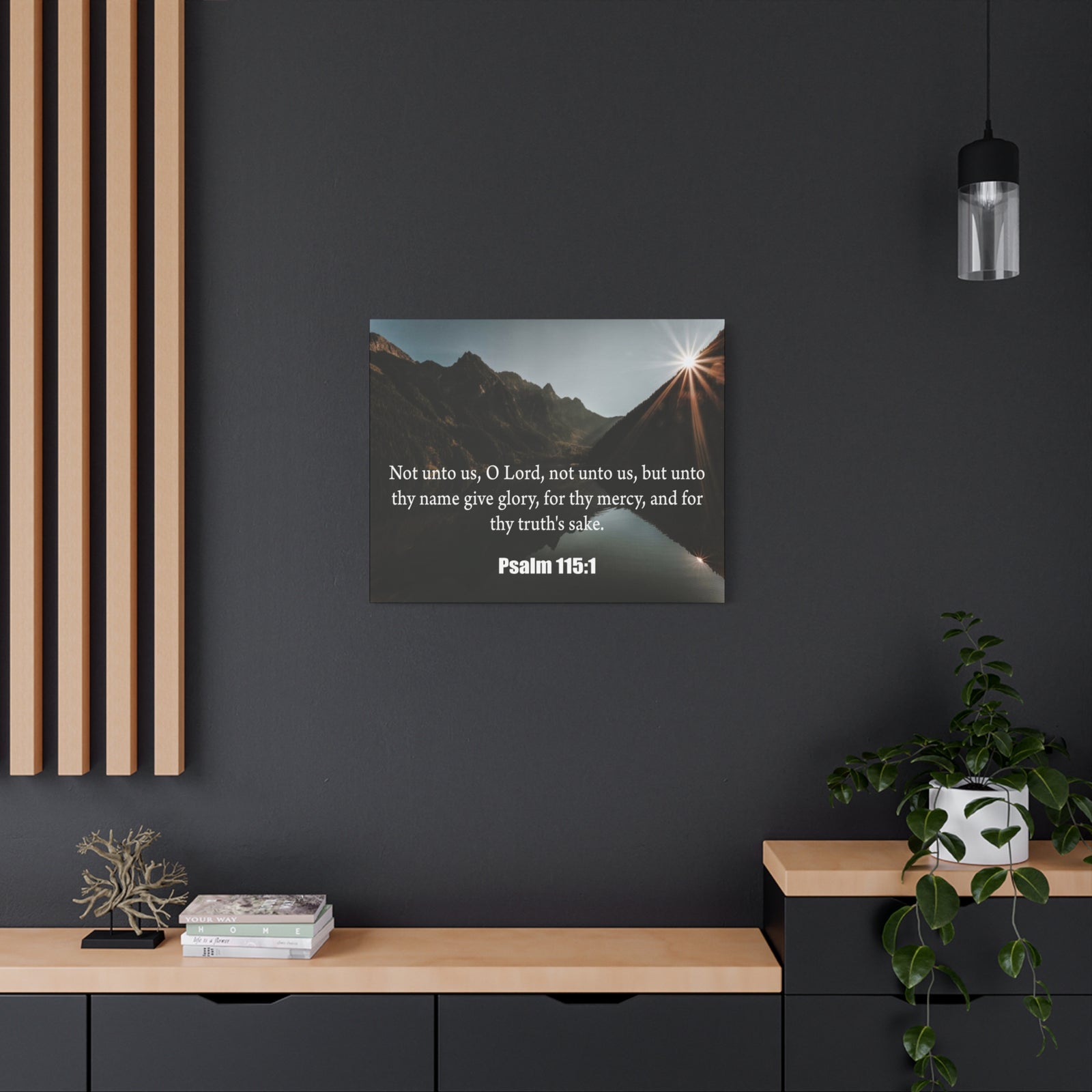 Scripture Canvas Not Unto Us Isaiah 41:10 Christian Wall Art Bible Verse Print Ready to Hang-Express Your Love Gifts