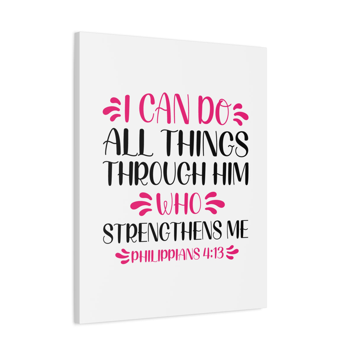 Scripture Canvas Who Strengthens Me Philippians 4:13 Christian Wall Art Bible Verse Print Ready to Hang-Express Your Love Gifts