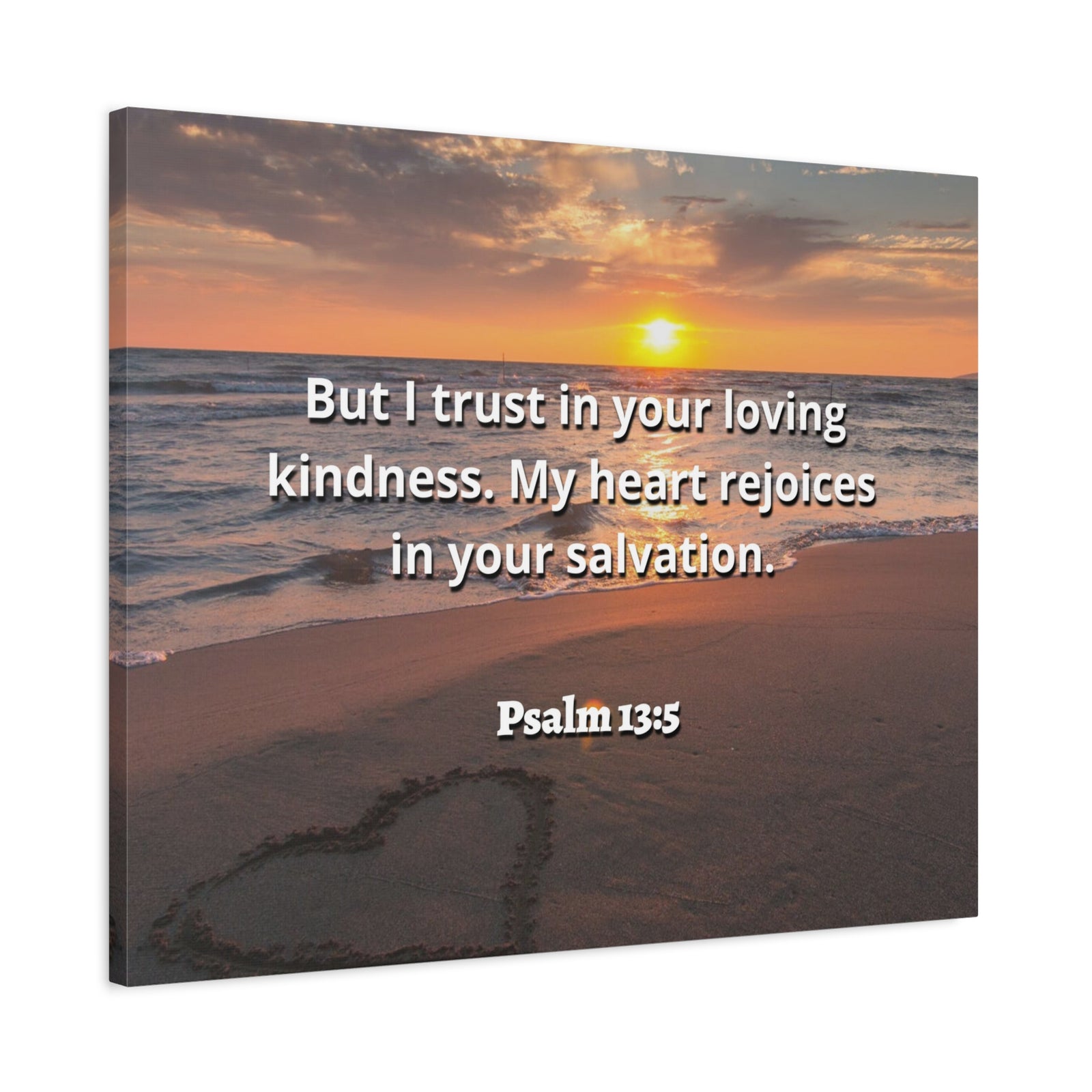 Scripture Canvas Thy Salvation Psalm 13:5 Christian Wall Art Bible Verse Print Ready to Hang-Express Your Love Gifts
