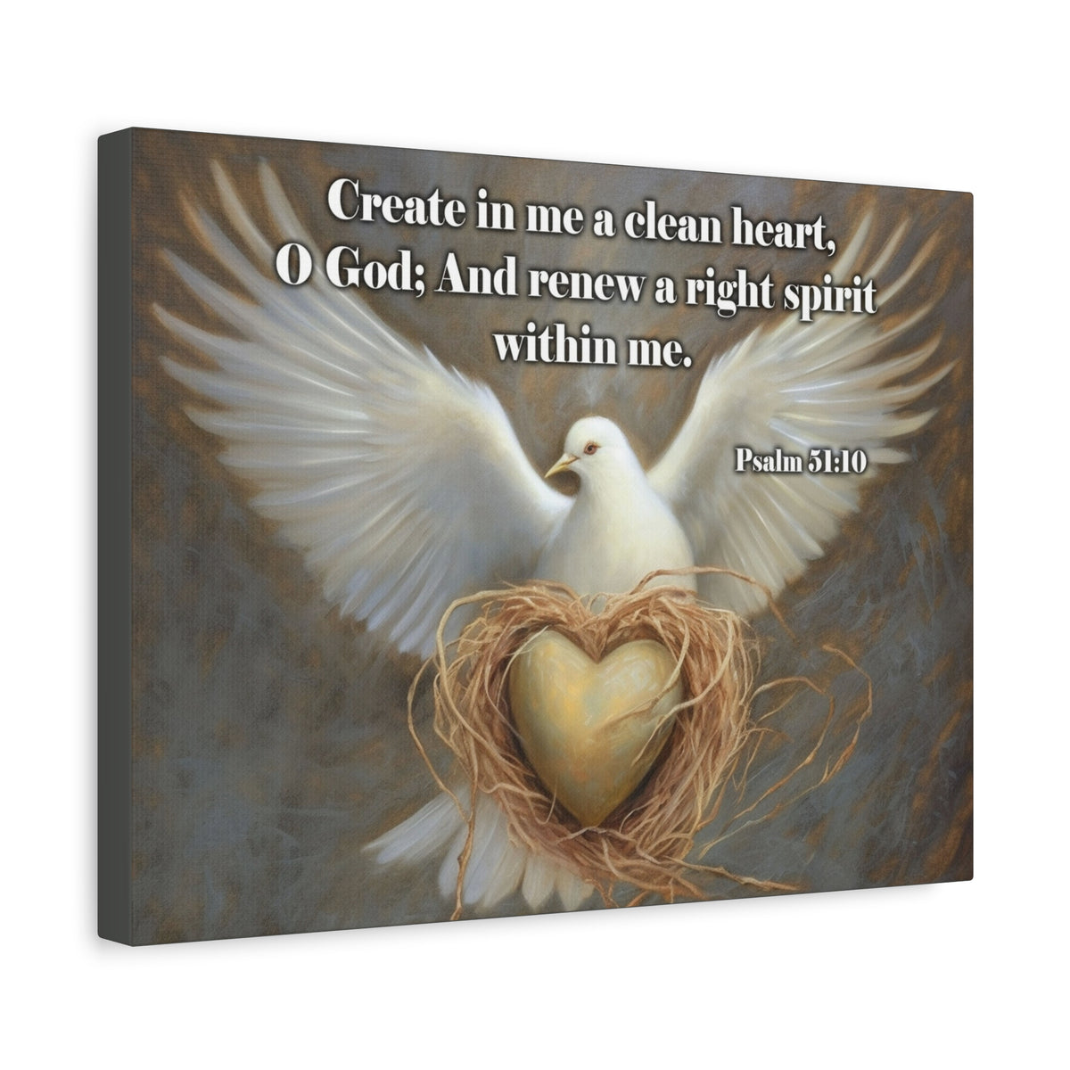 Scripture Walls Clean Heart Psalm 51:10 Christian Wall Art Print Ready to Hang Unframed-Express Your Love Gifts
