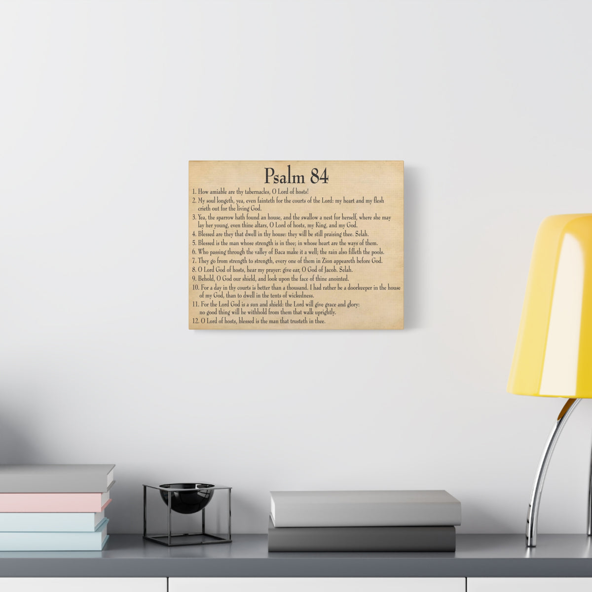 Scripture Walls Dwelling In God's Presence Psalm 84:4 Christian Wall Art Bible Verse Print Ready to Hang-Express Your Love Gifts