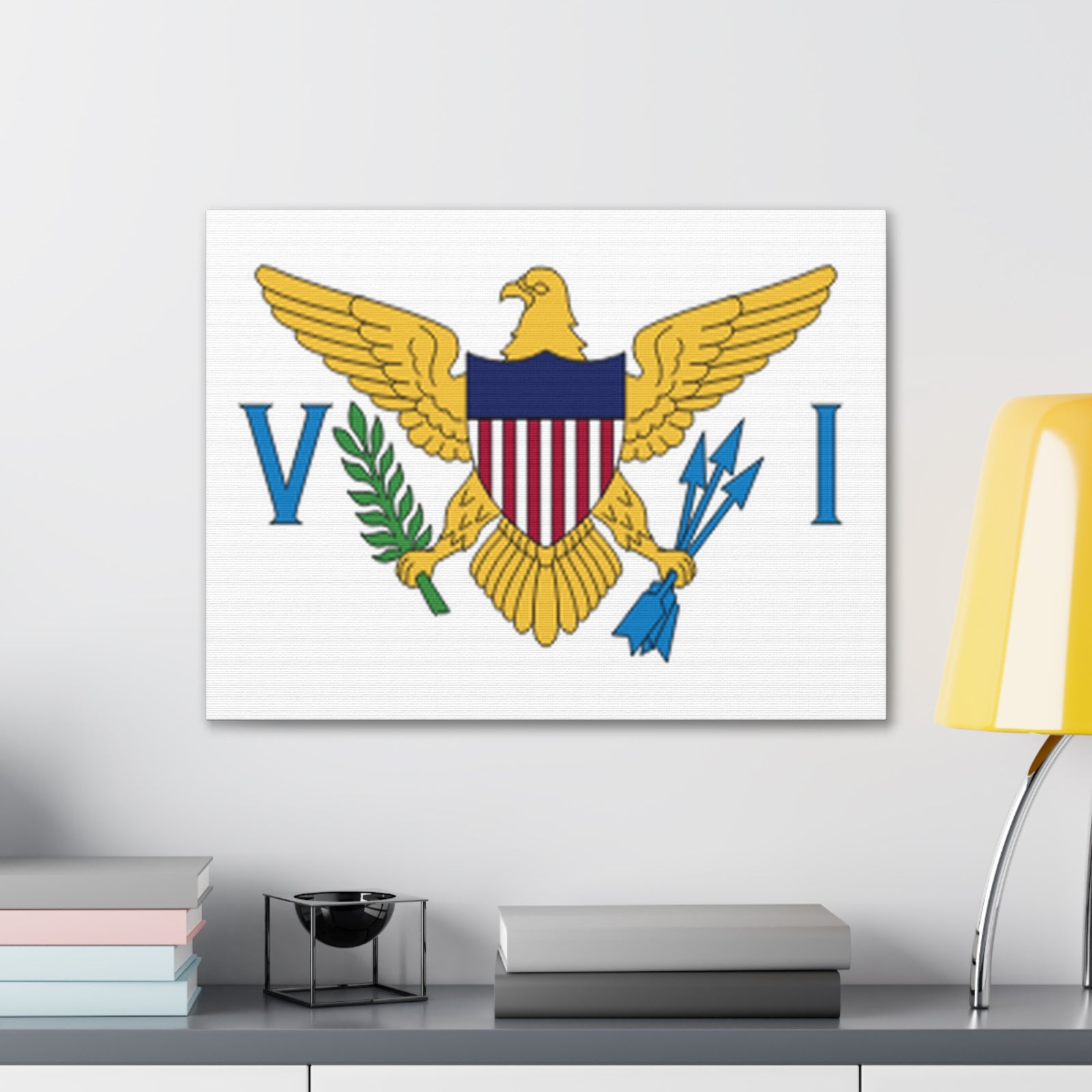 United States Virgin Islands Country Flag Canvas Vibrant Wall Art Unframed Home Decor-Express Your Love Gifts