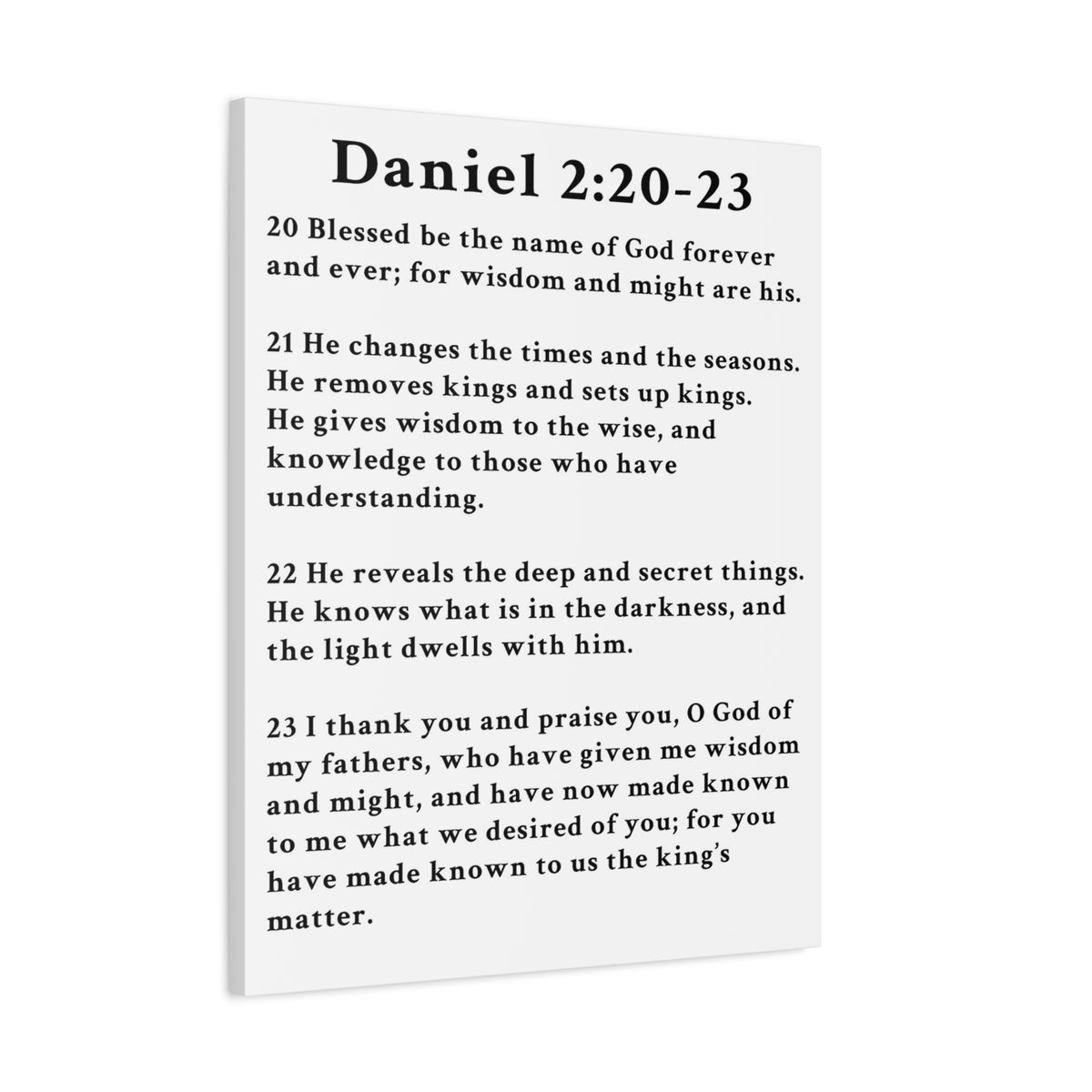 Scripture Walls Daniel 2:20-23 Daniel's Prayer of Praise Bible Verse Canvas Christian Wall Art Ready to Hang Unframed-Express Your Love Gifts