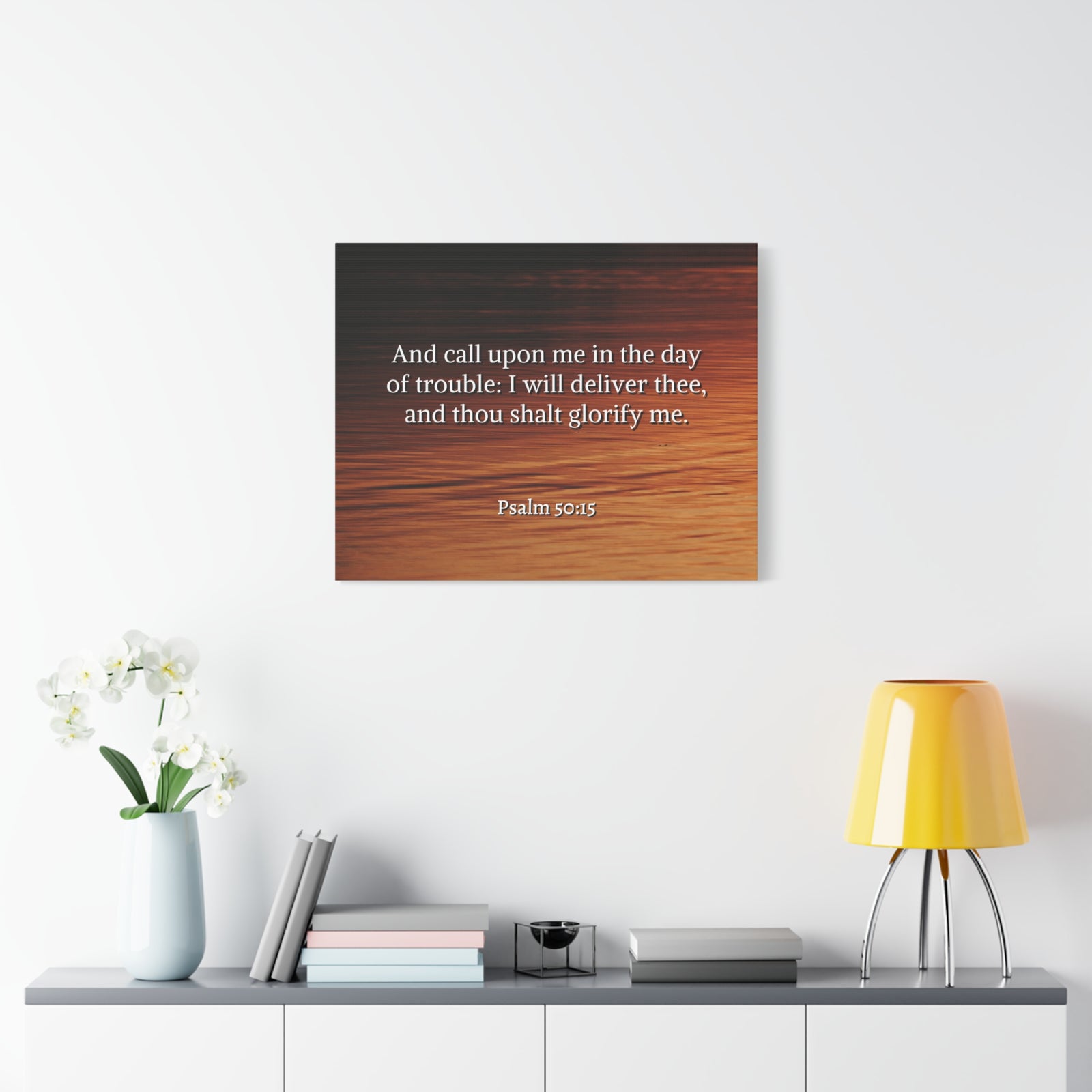 Scripture Walls Call On Me Psalm 50:15 Bible Verse Canvas Christian Wall Art Ready to Hang-Express Your Love Gifts