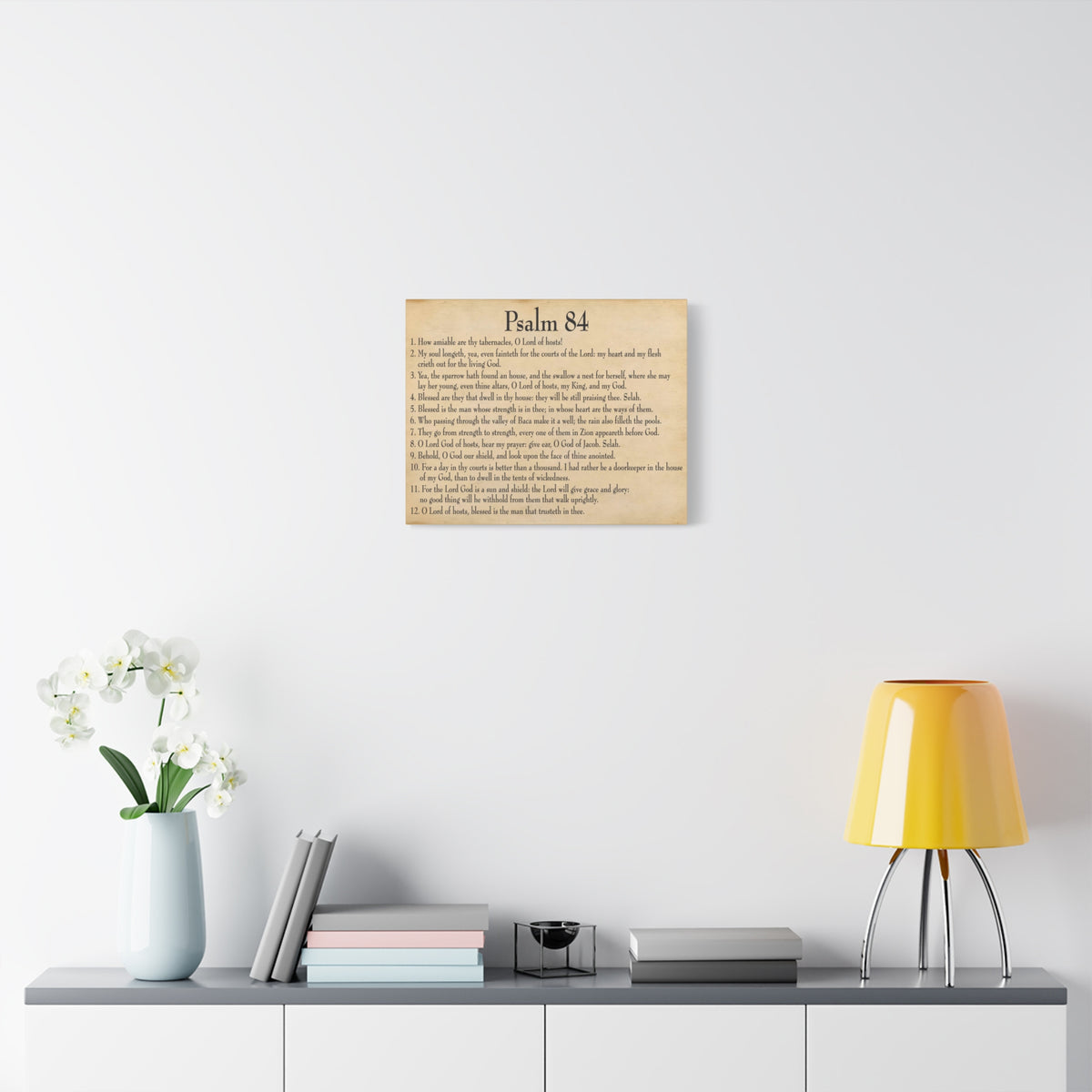 Scripture Walls Dwelling In God's Presence Psalm 84:4 Christian Wall Art Bible Verse Print Ready to Hang-Express Your Love Gifts