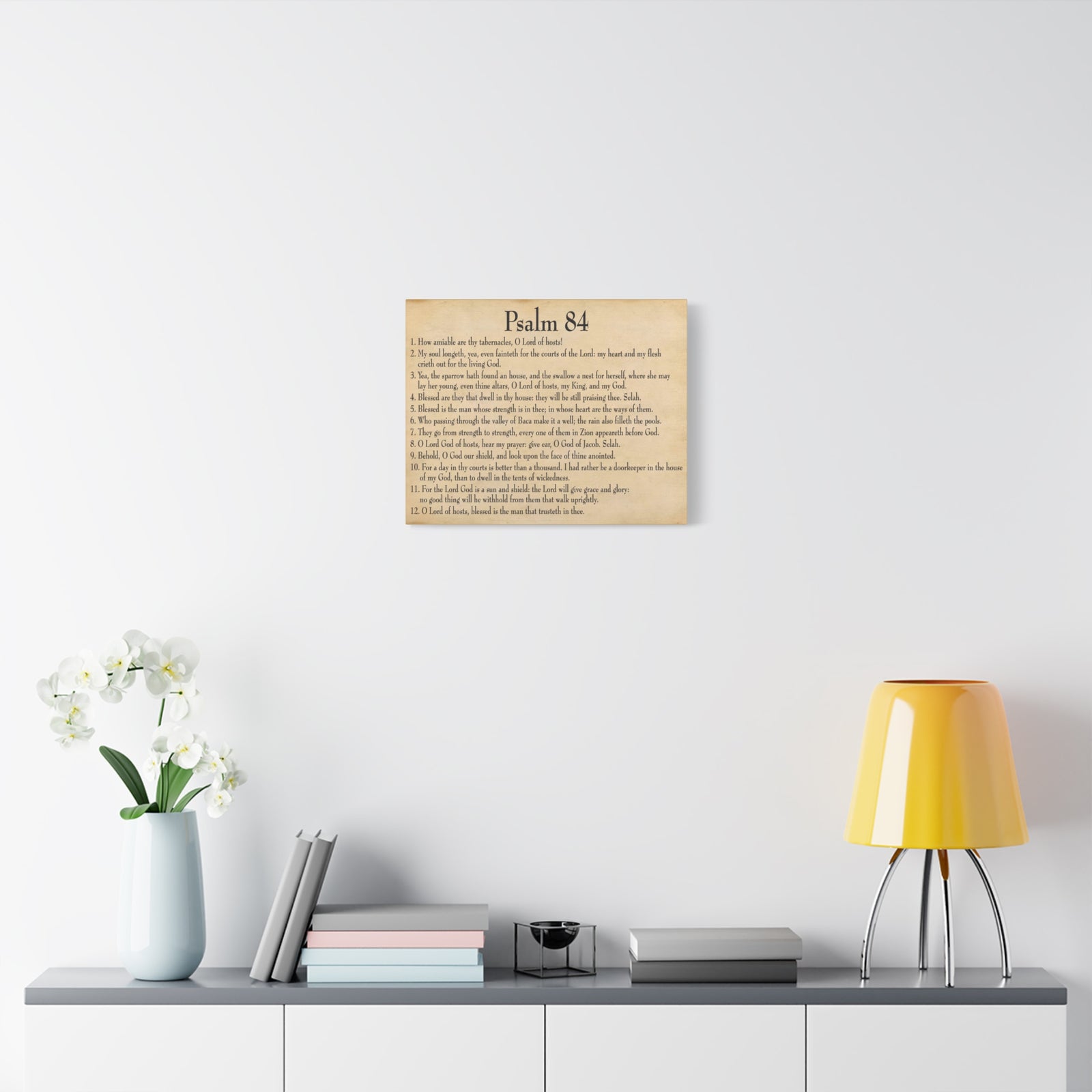 Scripture Walls Dwelling In God's Presence Psalm 84:4 Christian Wall Art Bible Verse Print Ready to Hang-Express Your Love Gifts