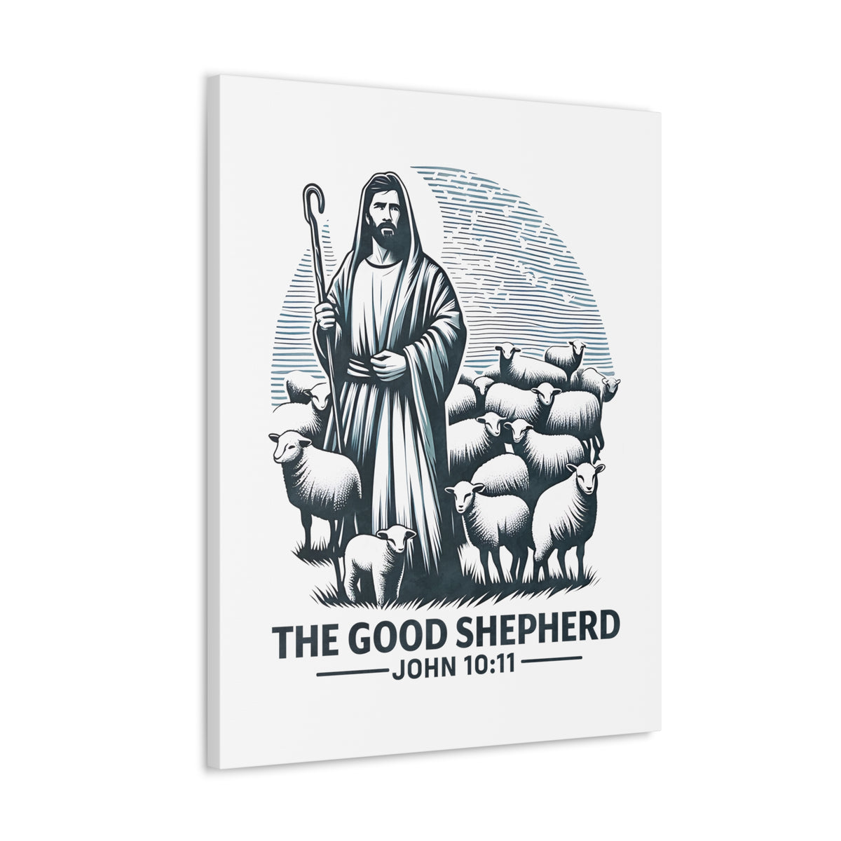 Scripture Walls John 10:11 The Good Shepherd Bible Verse Canvas Christian Wall Art Ready to Hang Unframed-Express Your Love Gifts
