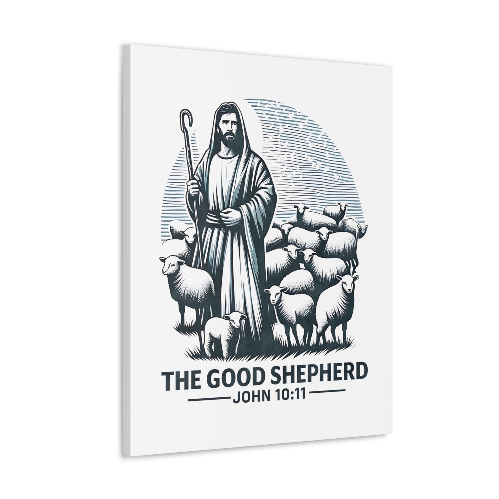 Scripture Walls John 10:11 The Good Shepherd Bible Verse Canvas Christian Wall Art Ready to Hang Unframed-Express Your Love Gifts