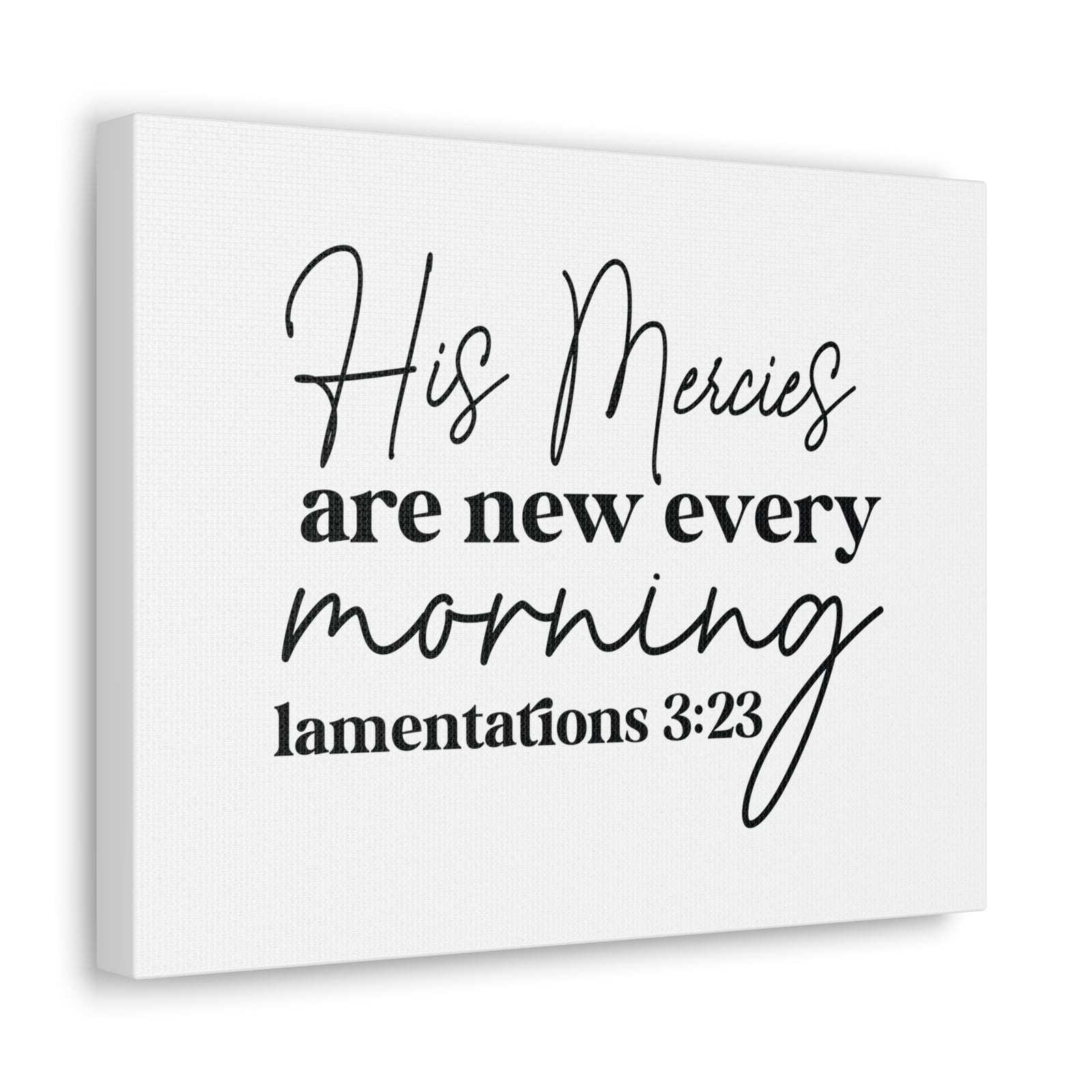 Scripture Walls Lamentations 3:23 His Mercies Bible Verse Canvas Christian Wall Art Ready to Hang Unframed-Express Your Love Gifts