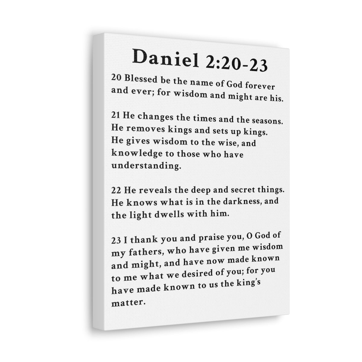 Scripture Walls Daniel 2:20-23 Daniel's Prayer of Praise Bible Verse Canvas Christian Wall Art Ready to Hang Unframed-Express Your Love Gifts