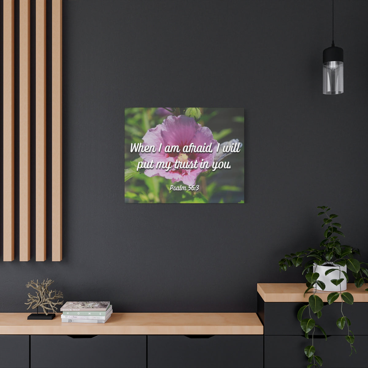 Scripture Canvas I Will Put My Trust Psalm 56:3 Christian Wall Art Bible Verse Print Ready to Hang-Express Your Love Gifts