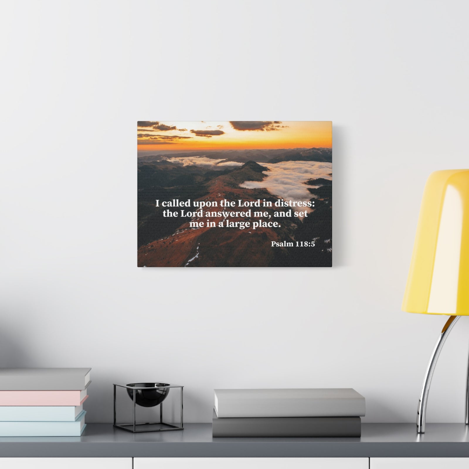 Bible Verse Canvas Called on the Lord Psalm 118:5 Wall Art Christian Home Decor-Express Your Love Gifts