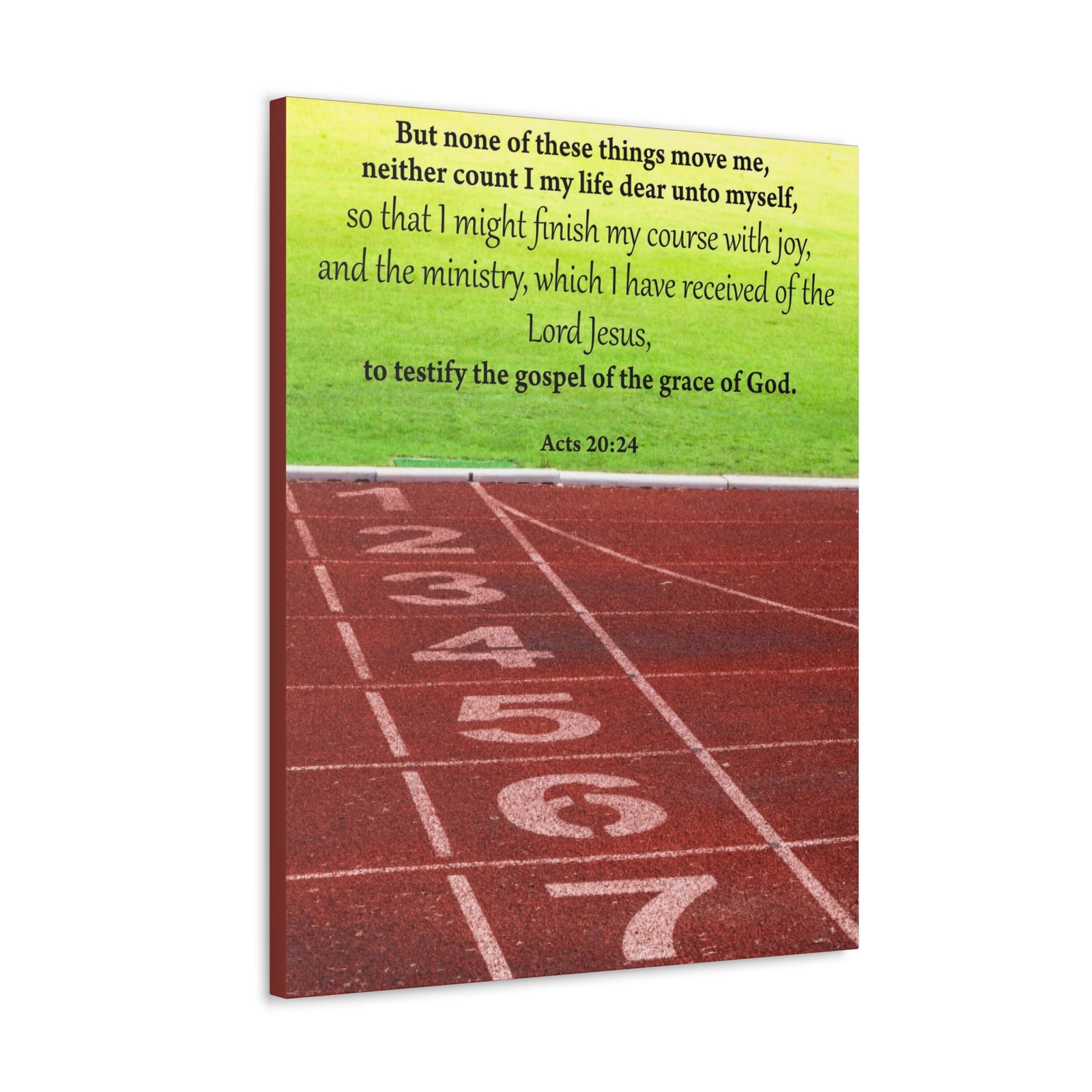 Bible Verse Canvas Testify the Gospel Acts 20:24 Christian Home Decor Scripture Art-Express Your Love Gifts