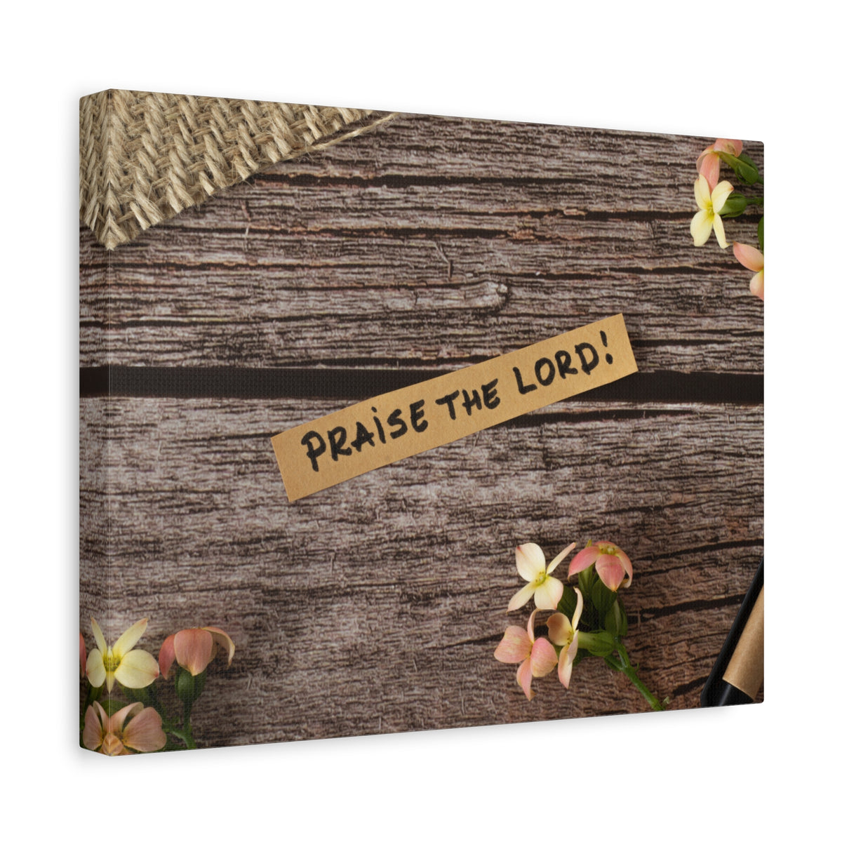 Scripture Walls Praise The Lord Psalm 150:6 Wood Bible Verse Canvas Christian Wall Art Ready to Hang-Express Your Love Gifts