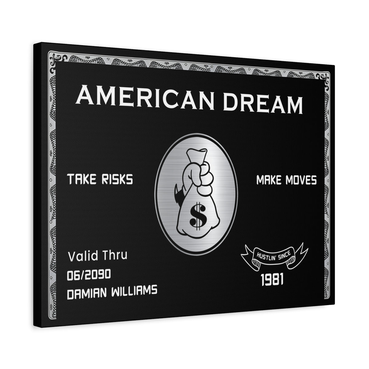 Personalized American Dream Motivational Wall Art Canvas-Express Your Love Gifts