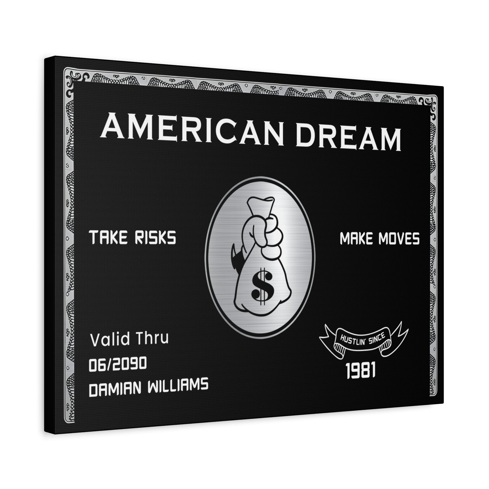 Personalized American Dream Motivational Wall Art Canvas-Express Your Love Gifts