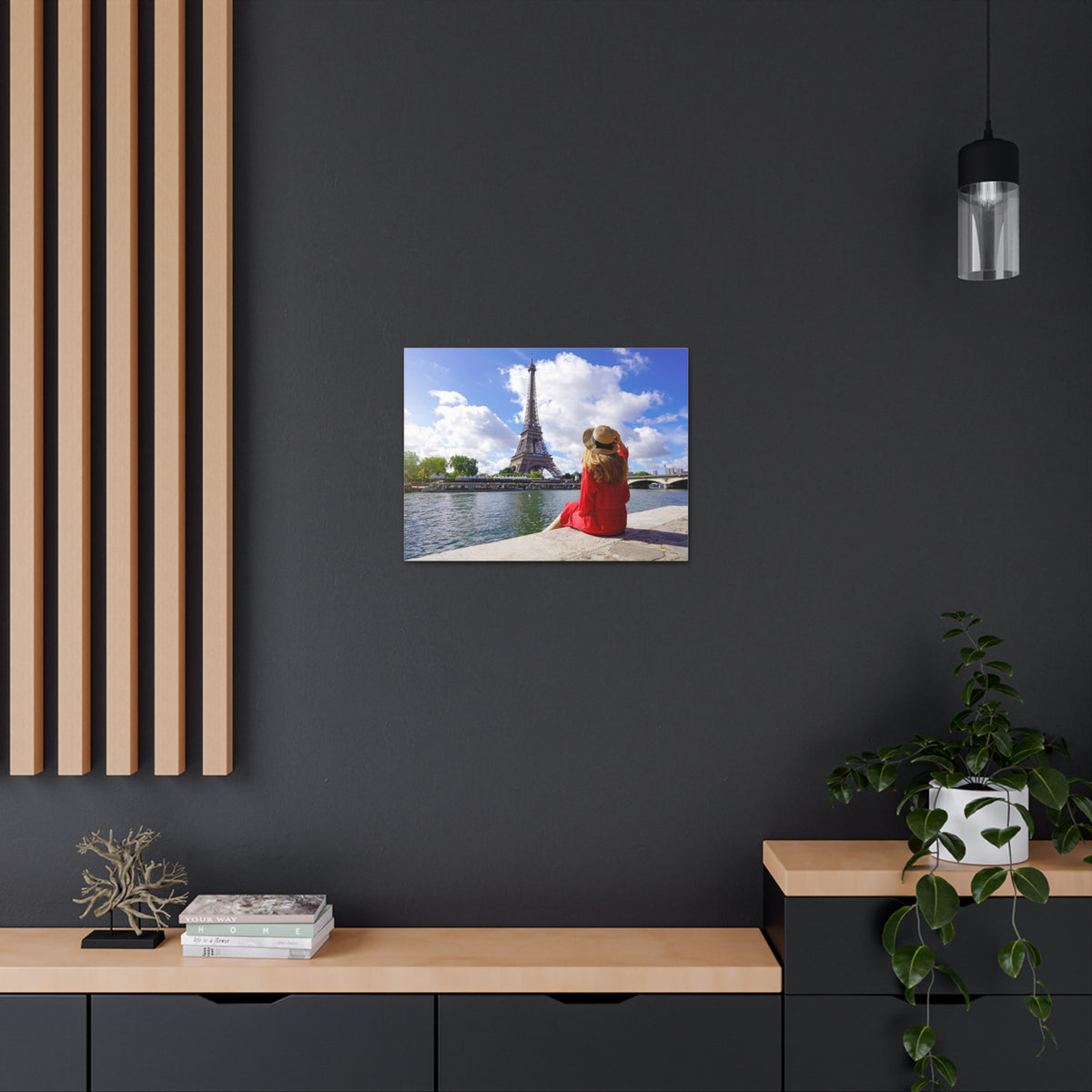 Eiffel Tower Sunrise Seine River Paris Skyline Canvas Artwork High-Quality Breathtaking Stunning Cityscape for Home Decor Ready to Hang-Express Your Love Gifts