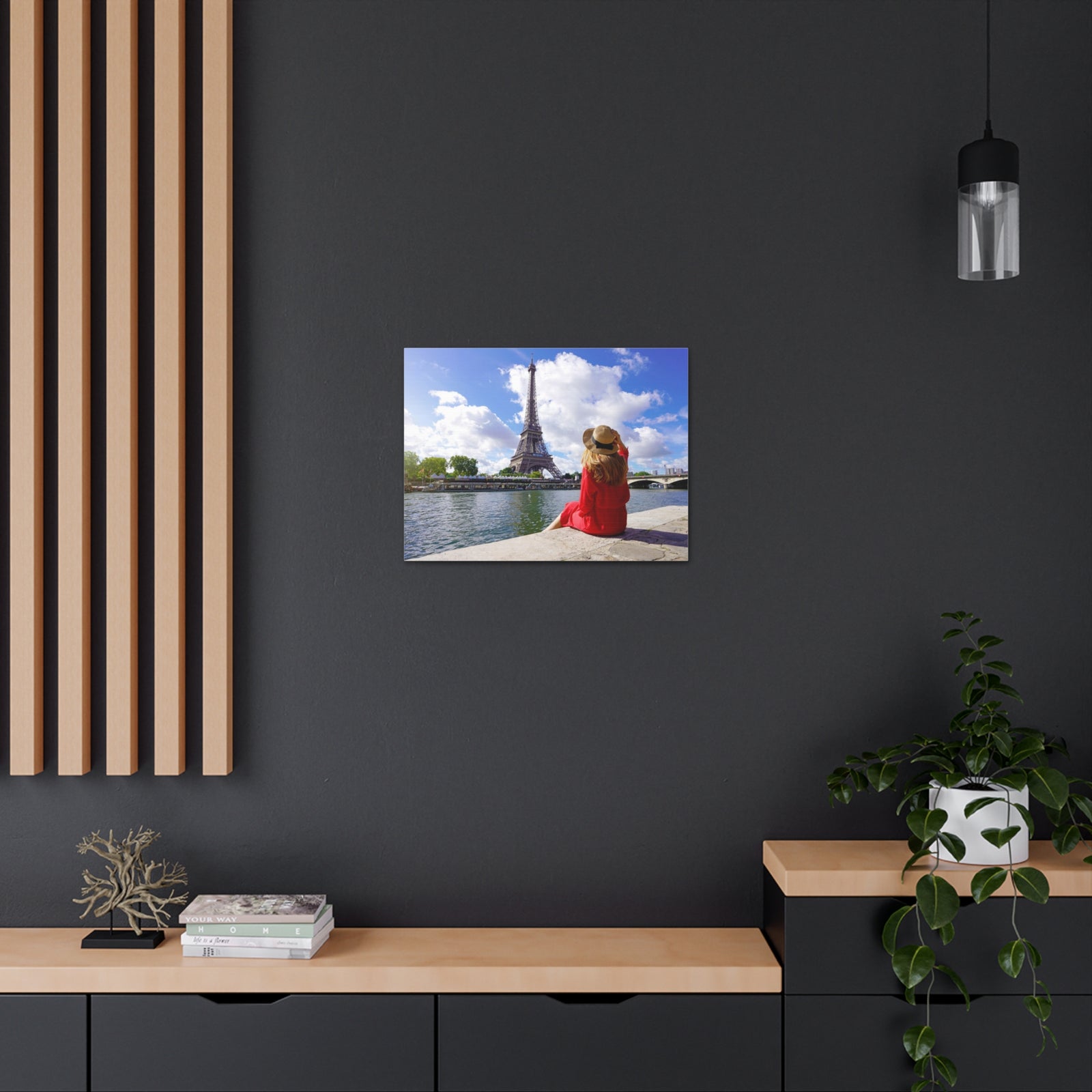 Eiffel Tower Sunrise Seine River Paris Skyline Canvas Artwork High-Quality Breathtaking Stunning Cityscape for Home Decor Ready to Hang-Express Your Love Gifts