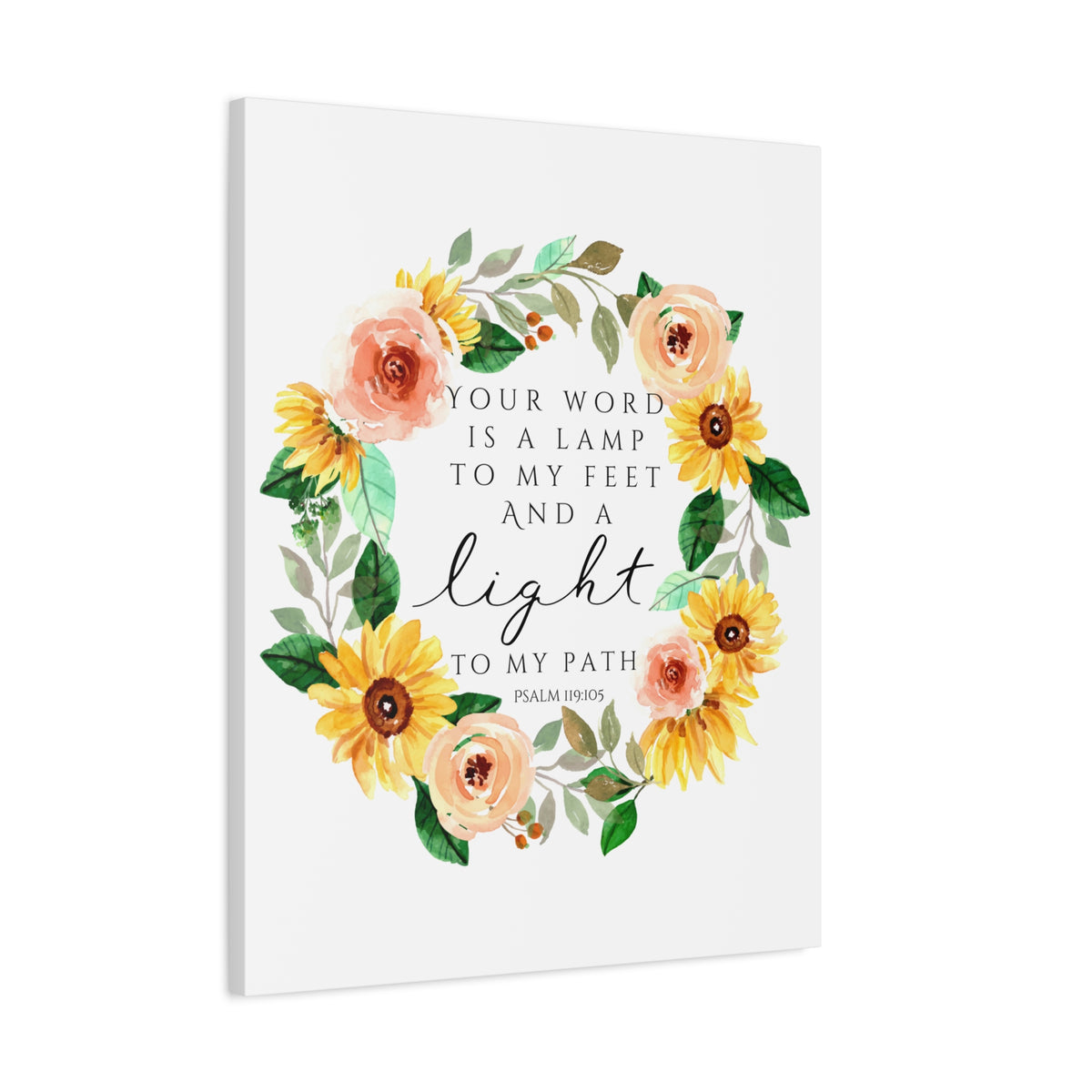 Scripture Walls Psalm 119:105 To My Path Bible Verse Canvas Christian Wall Art Ready to Hang Unframed-Express Your Love Gifts