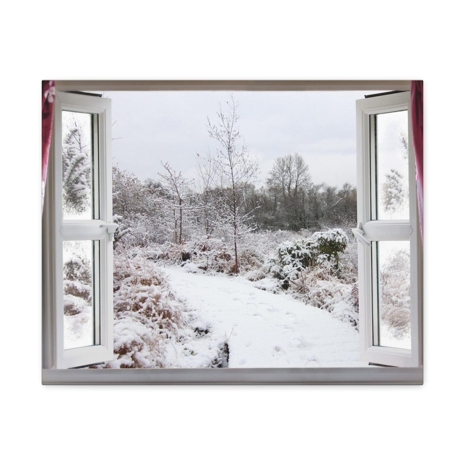 Canvas Print Wall Art Snow View Nature Photography Realism Scenic Landscape Colorful Multicolor for Home Decor Ready to Hang-Express Your Love Gifts