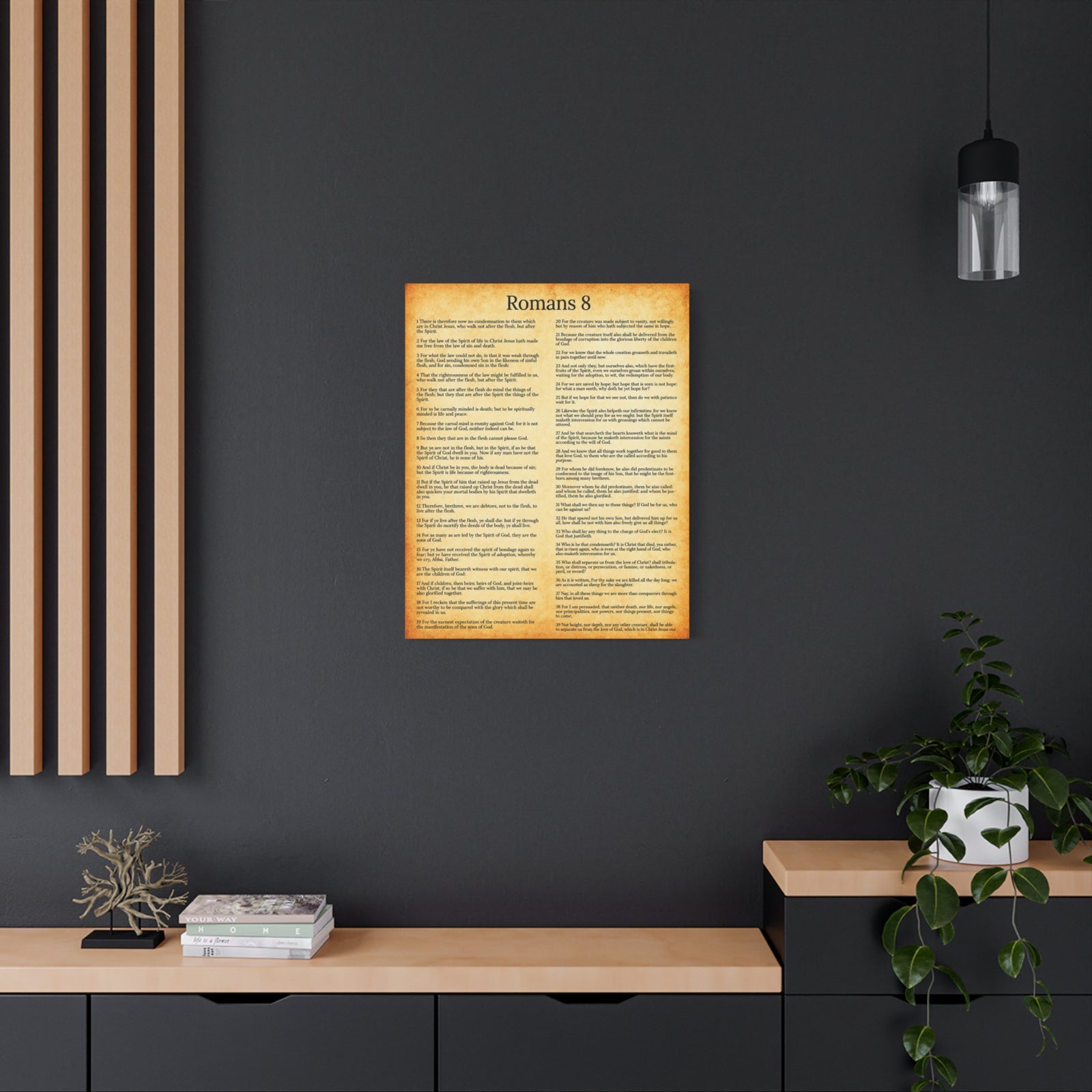 Scripture Walls Glorification Romans 8 Chapter Gold Christian Wall Art Print Ready to Hang Unframed-Express Your Love Gifts