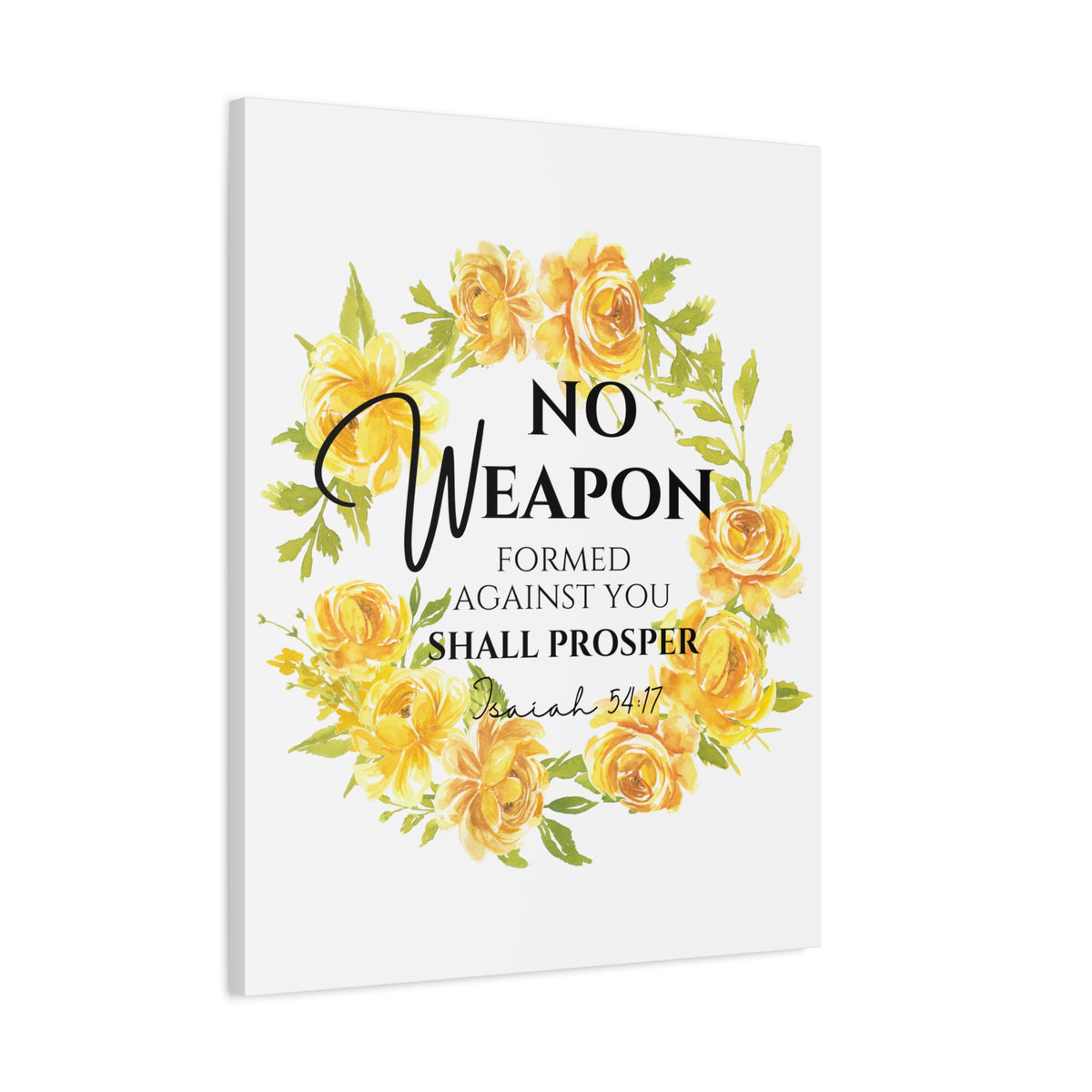 Scripture Walls Isaiah 54:17 No Weapon Bible Verse Canvas Christian Wall Art Ready to Hang Unframed-Express Your Love Gifts