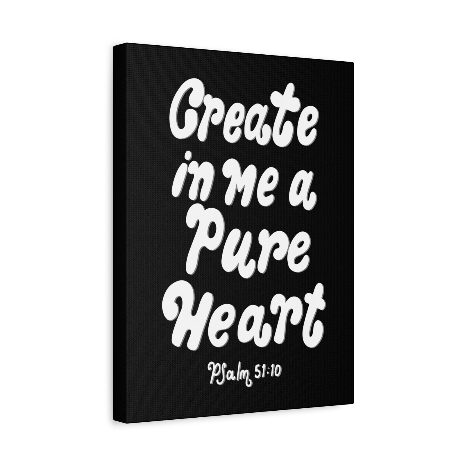 Scripture Walls Create In Me Psalm 51:10 Bible Verse Canvas Christian Wall Art Ready to Hang-Express Your Love Gifts