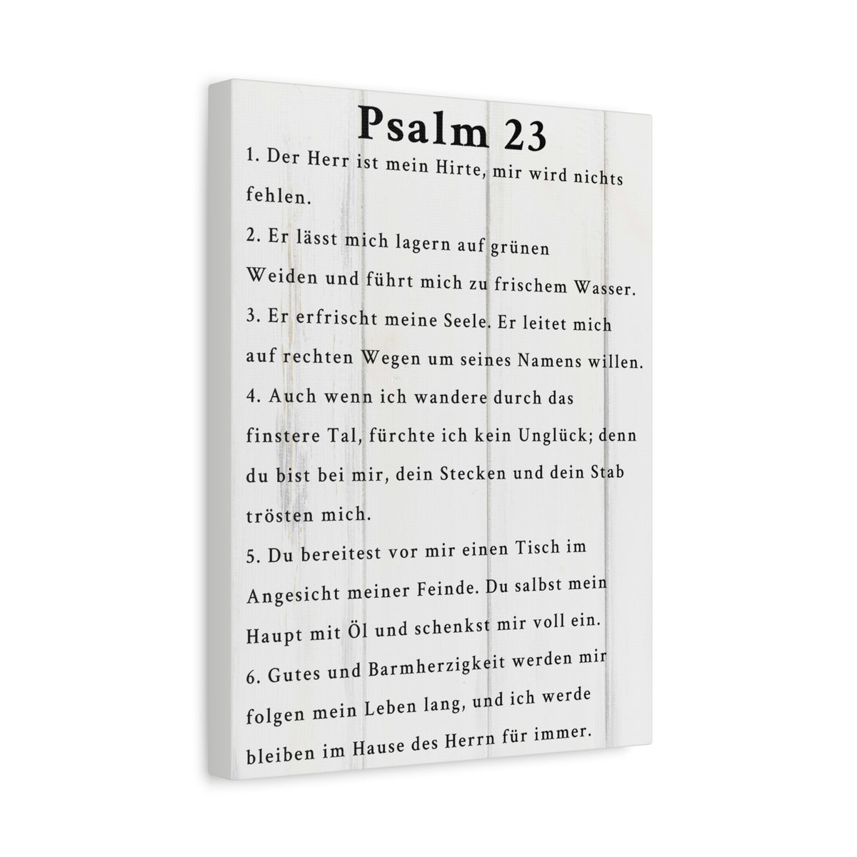 Scripture Walls Psalm 23 German Der Herr ist mein Hirte White Bible Verse Canvas Christian Wall Art Ready to Hang Unframed-Express Your Love Gifts