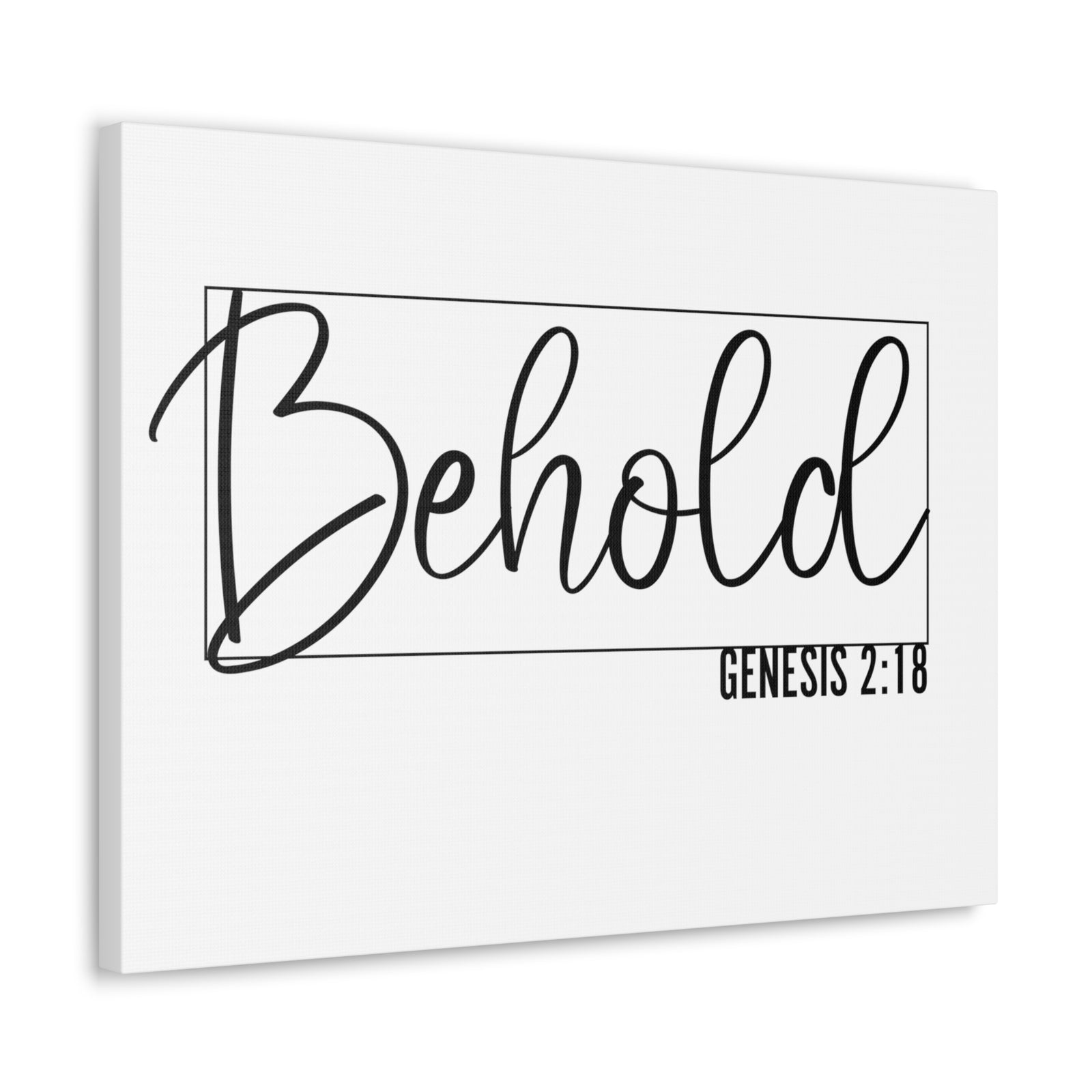 Scripture Walls Genesis 2:18 Behold Bible Verse Canvas Christian Wall Art Ready to Hang Unframed-Express Your Love Gifts