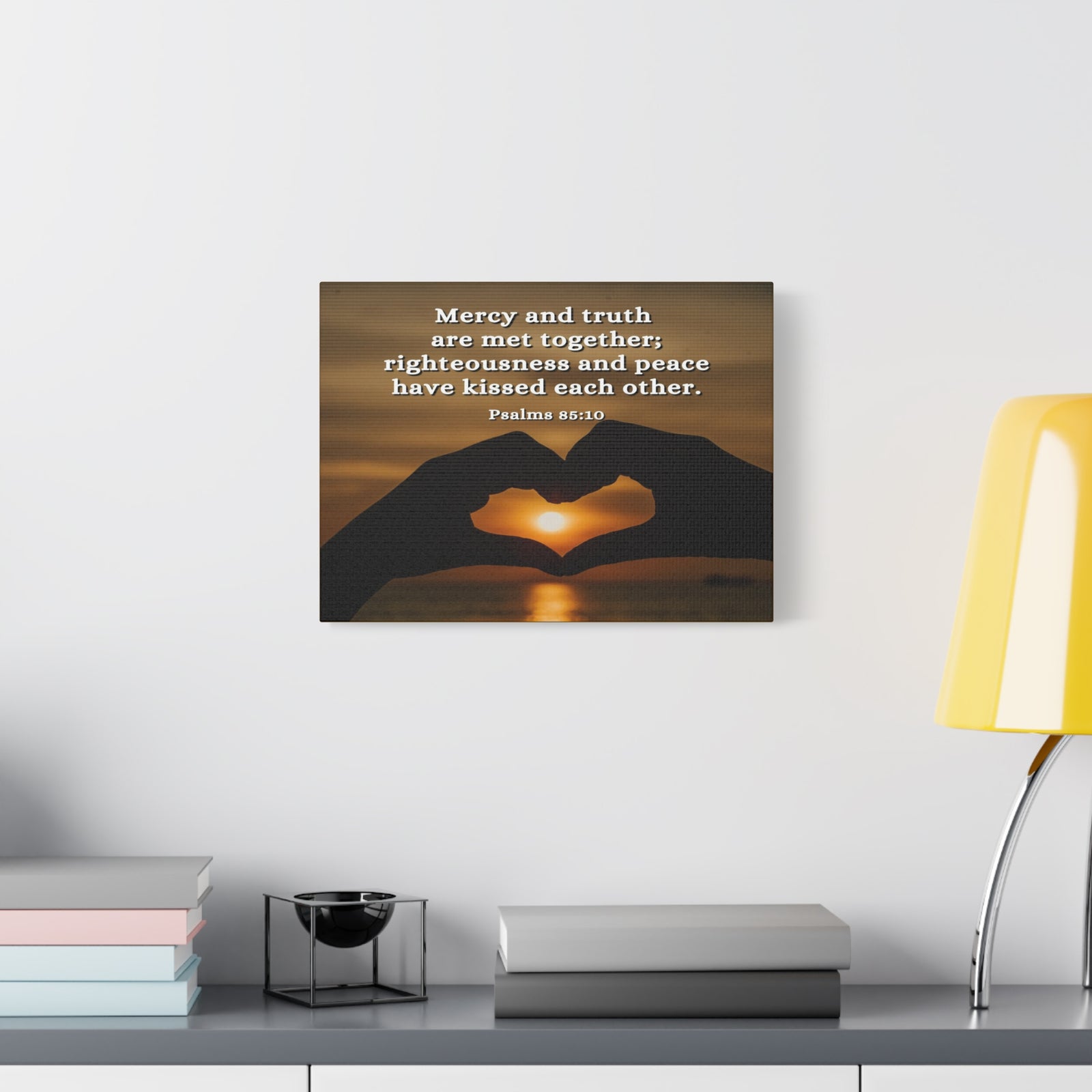 Scripture Walls Mercy And Truth Psalms 85:10 Bible Verse Canvas Christian Wall Art Ready to Hang-Express Your Love Gifts