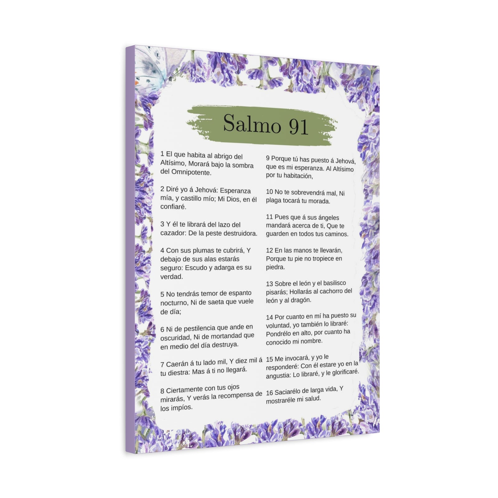 Salmo 91 Impresión De Arte Cristiano en la Pared Lista Para Colgar-Express Your Love Gifts