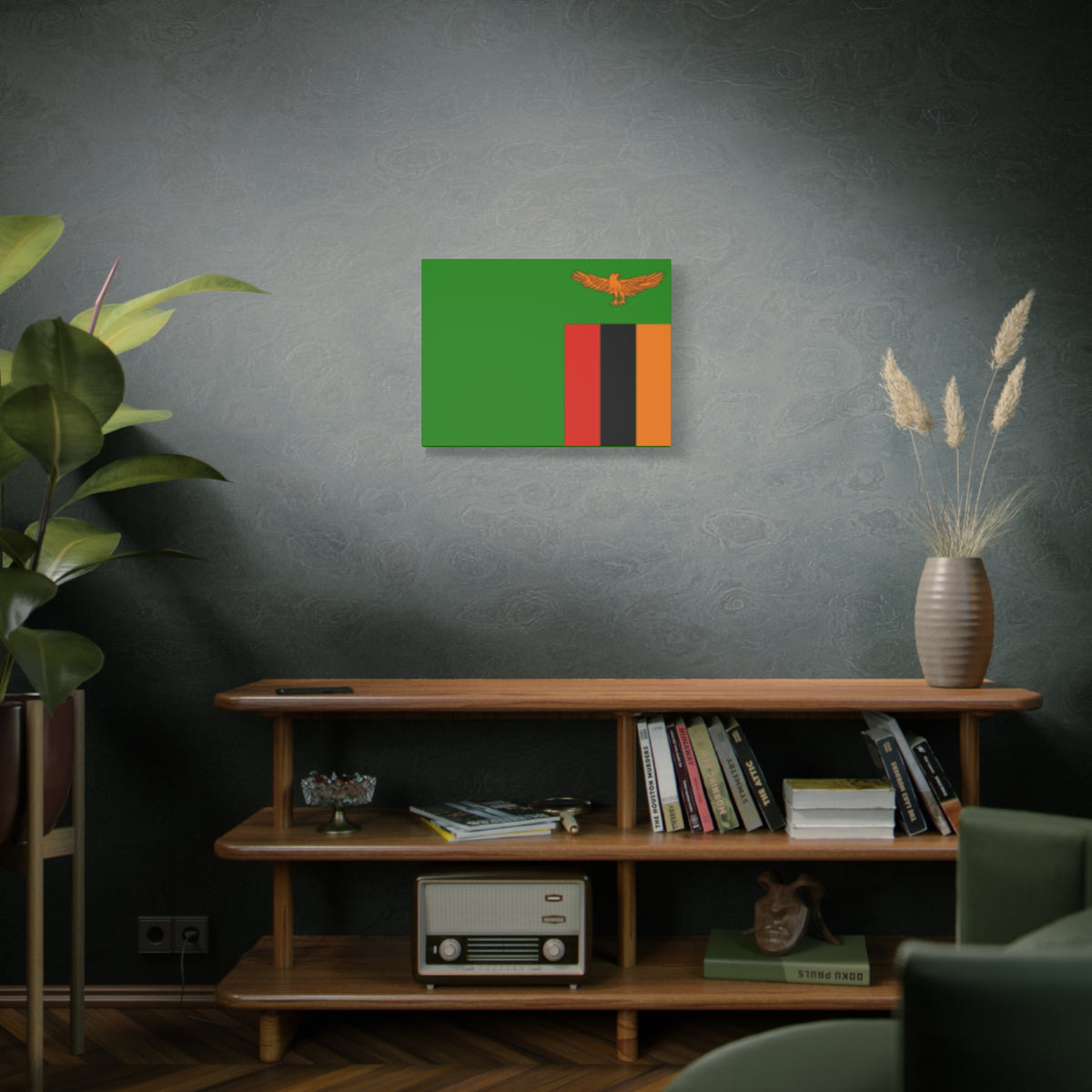 Zambia Country Flag Canvas Vibrant Wall Art Unframed Home Decor-Express Your Love Gifts
