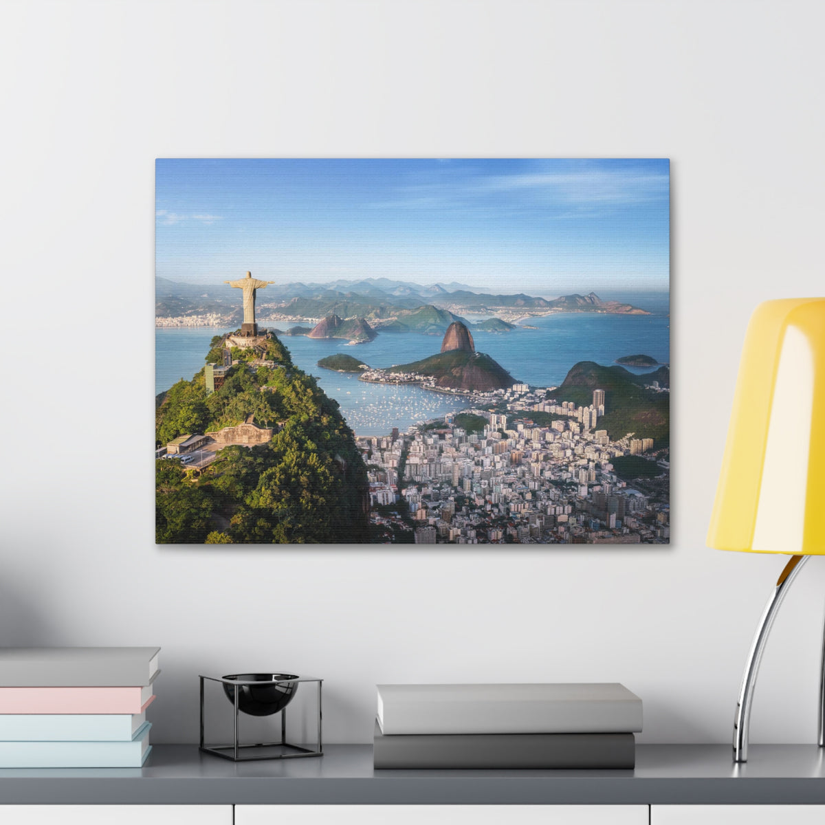 Rio de Janeiro Daytime Skyline Canvas Artwork High-Quality Breathtaking Stunning Cityscape for Home Decor Ready to Hang-Express Your Love Gifts