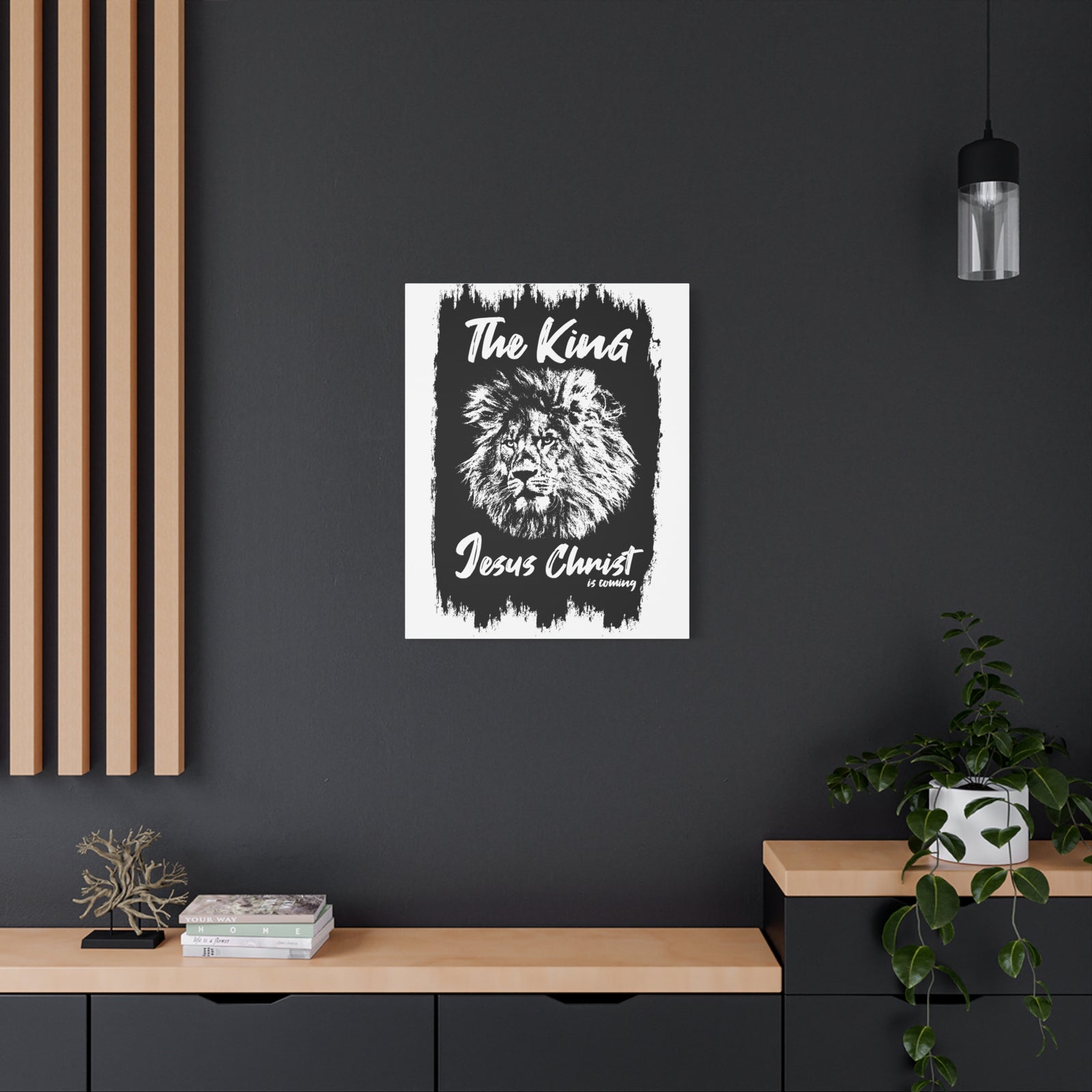 Scripture Walls King Jesus is Coming Bible Verse Canvas Christian Wall Art Ready to Hang Unframed-Express Your Love Gifts