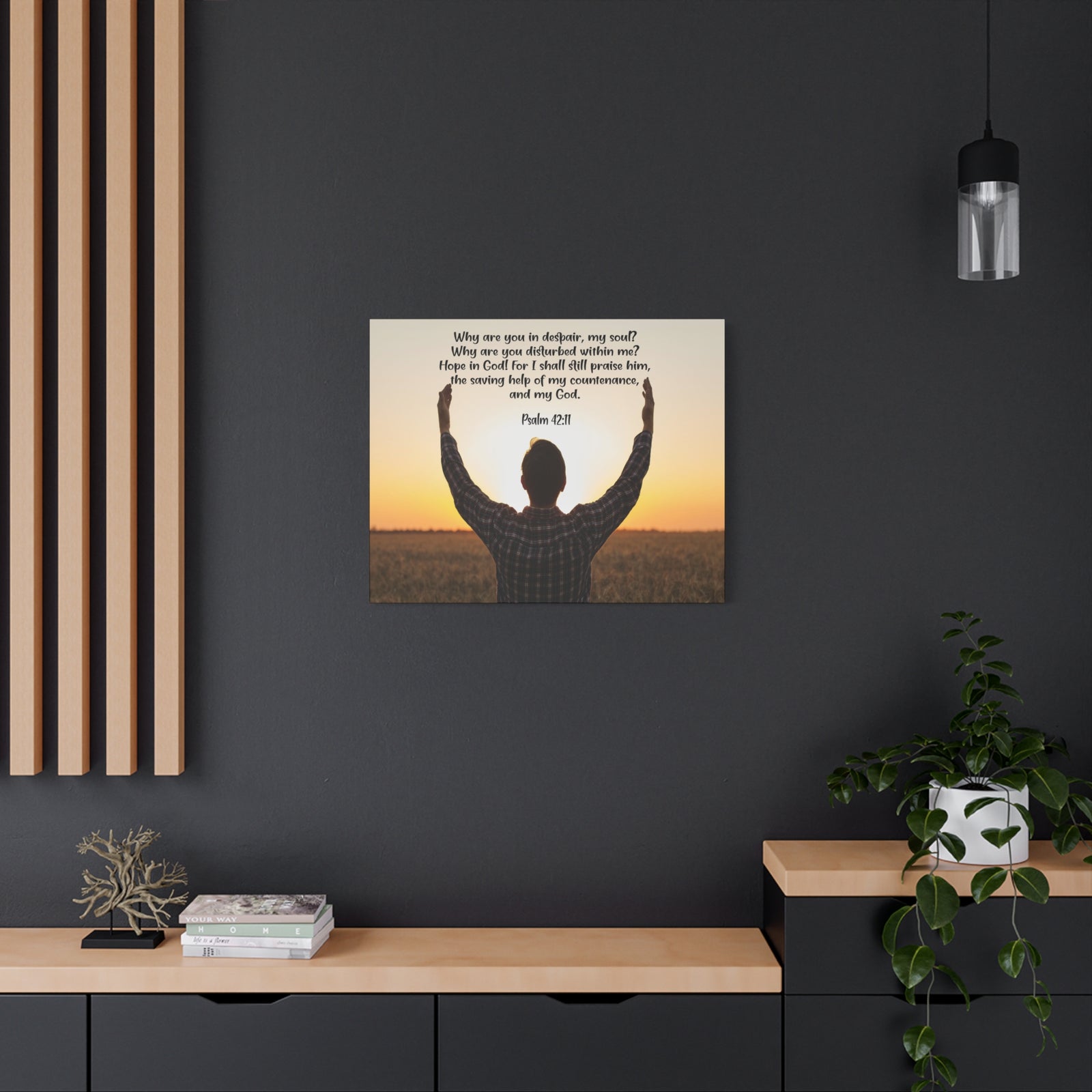 Scripture Walls Hope in God Psalm 42:11 Bible Verse Canvas Christian Wall Art Ready to Hang-Express Your Love Gifts